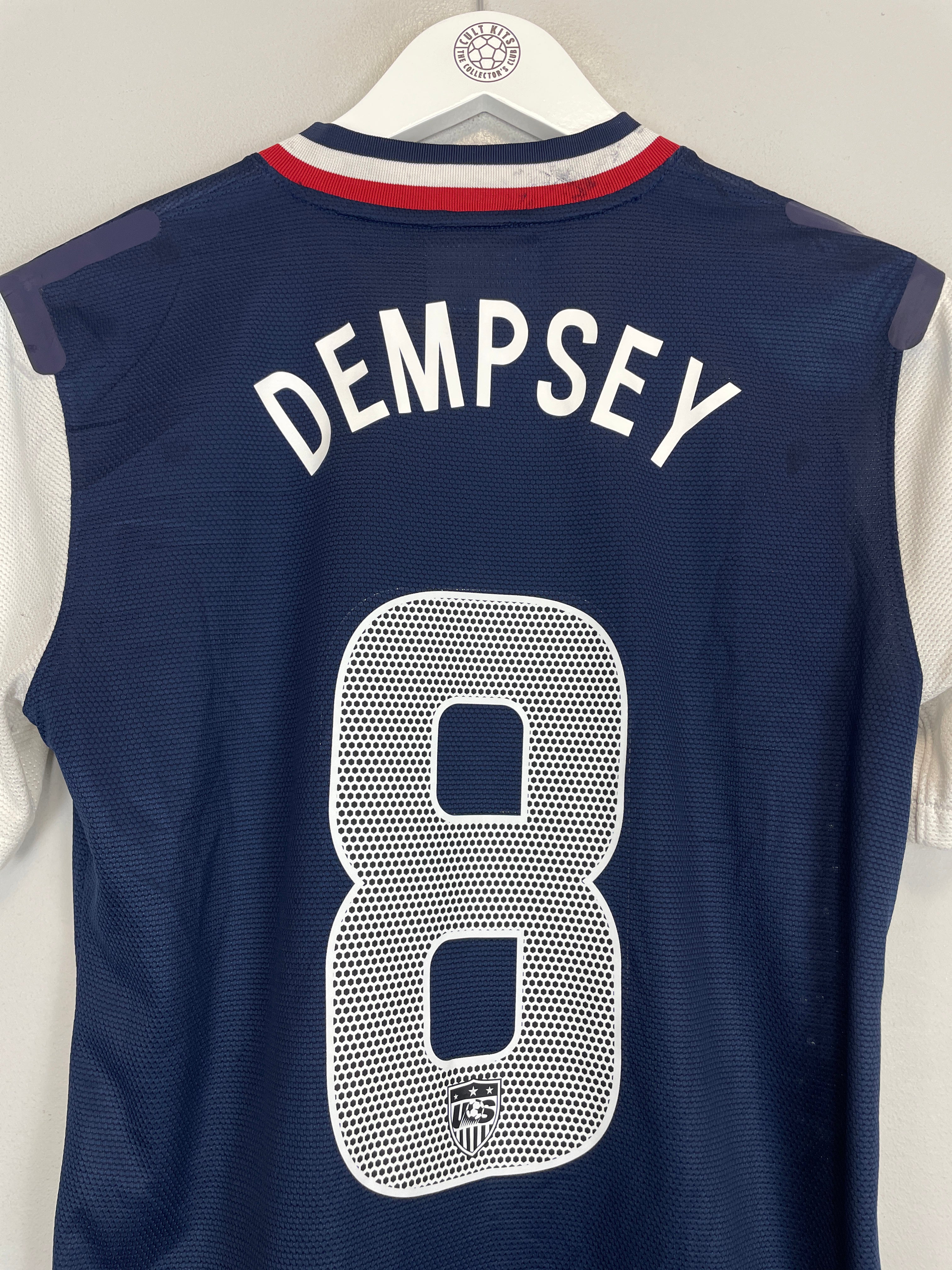 Shop 2012/14 USA DEMPSEY #8 *PLAYER ISSUE* AWAY SHIRT (M) NIKE, classic football shirts, vintage football shirts & retro soccer jerseys at Cult Kits