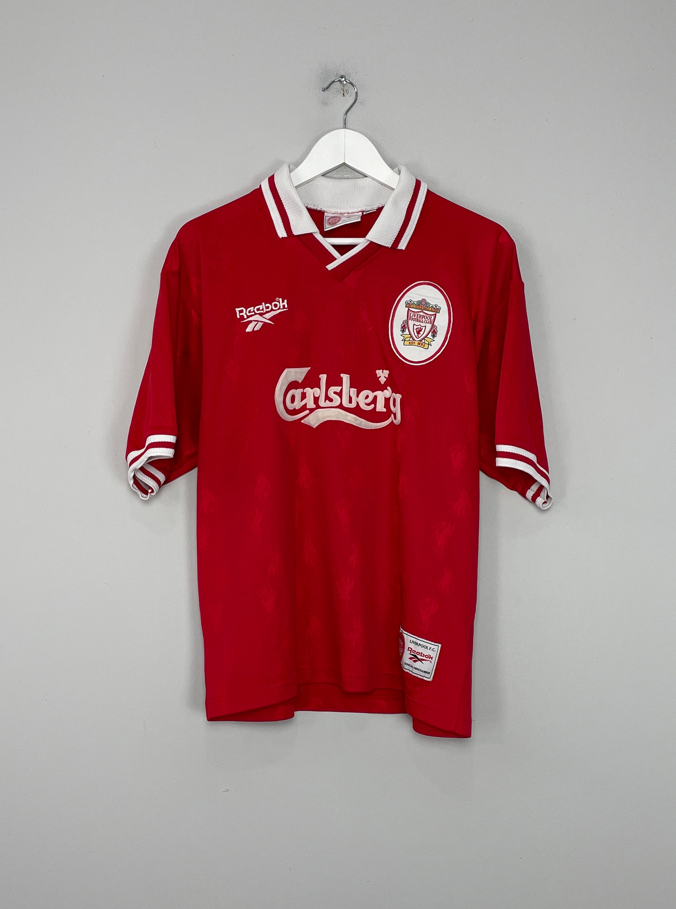 Shop 1996/98 LIVERPOOL HOME SHIRT (L) REEBOK, classic football shirts, vintage football shirts & retro soccer jerseys at Cult Kits