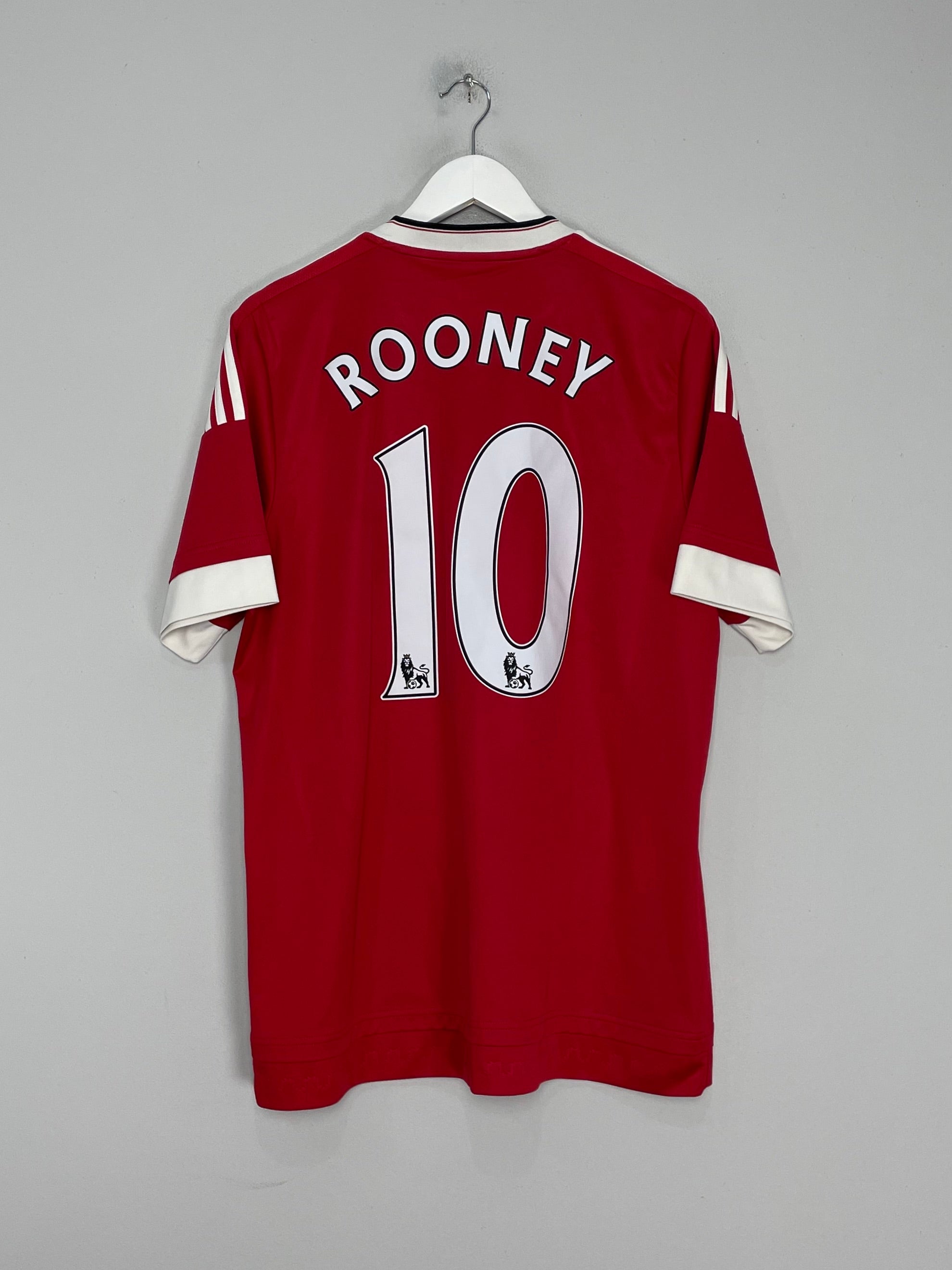 Shop 2015/16 MANCHESTER UNITED ROONEY #10 HOME SHIRT (L) ADIDAS, classic football shirts, vintage football shirts & retro soccer jerseys at Cult Kits