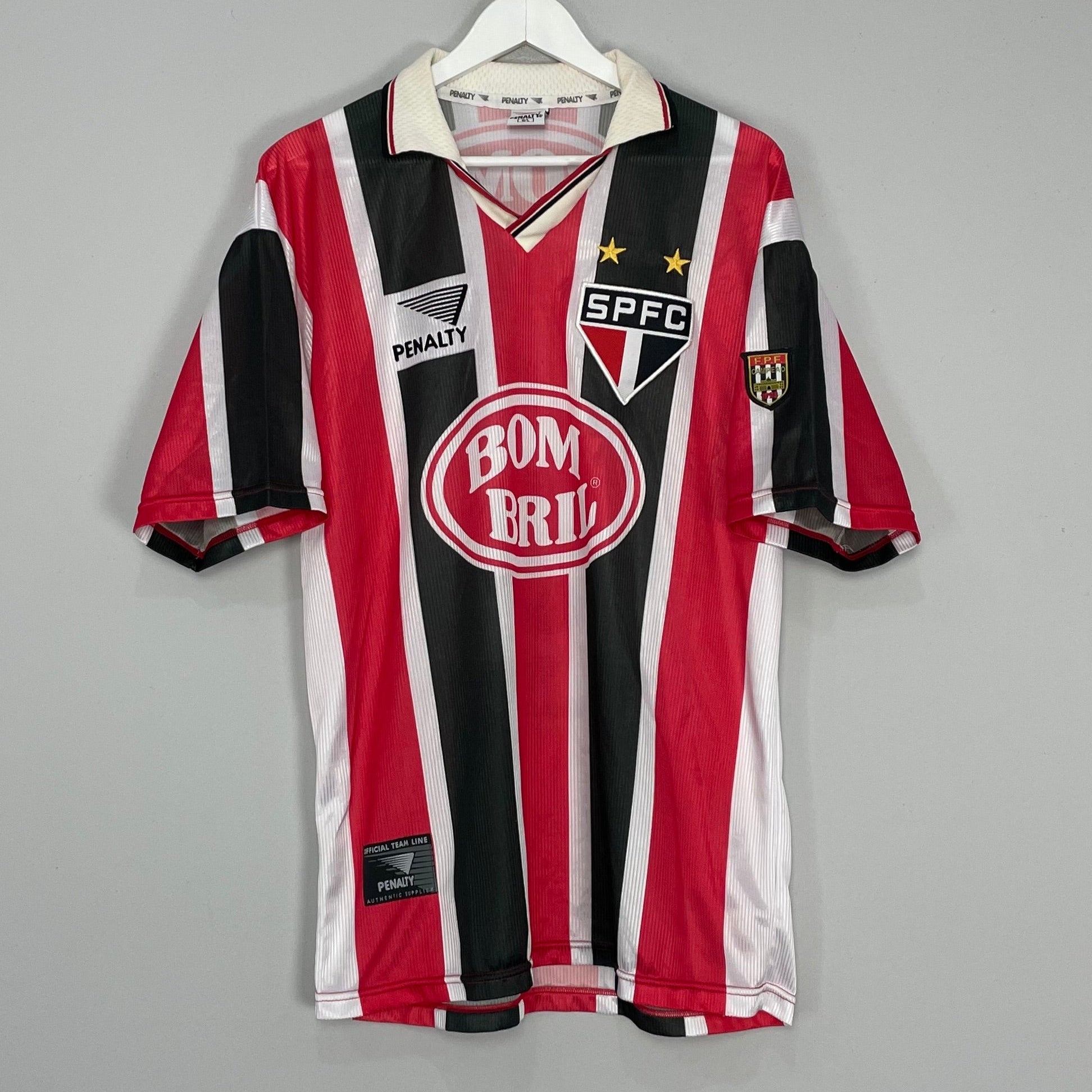 Shop 1997/99 SAO PAULO #6 AWAY SHIRT (L) PENALTY, classic football shirts, vintage football shirts & retro soccer jerseys at Cult Kits