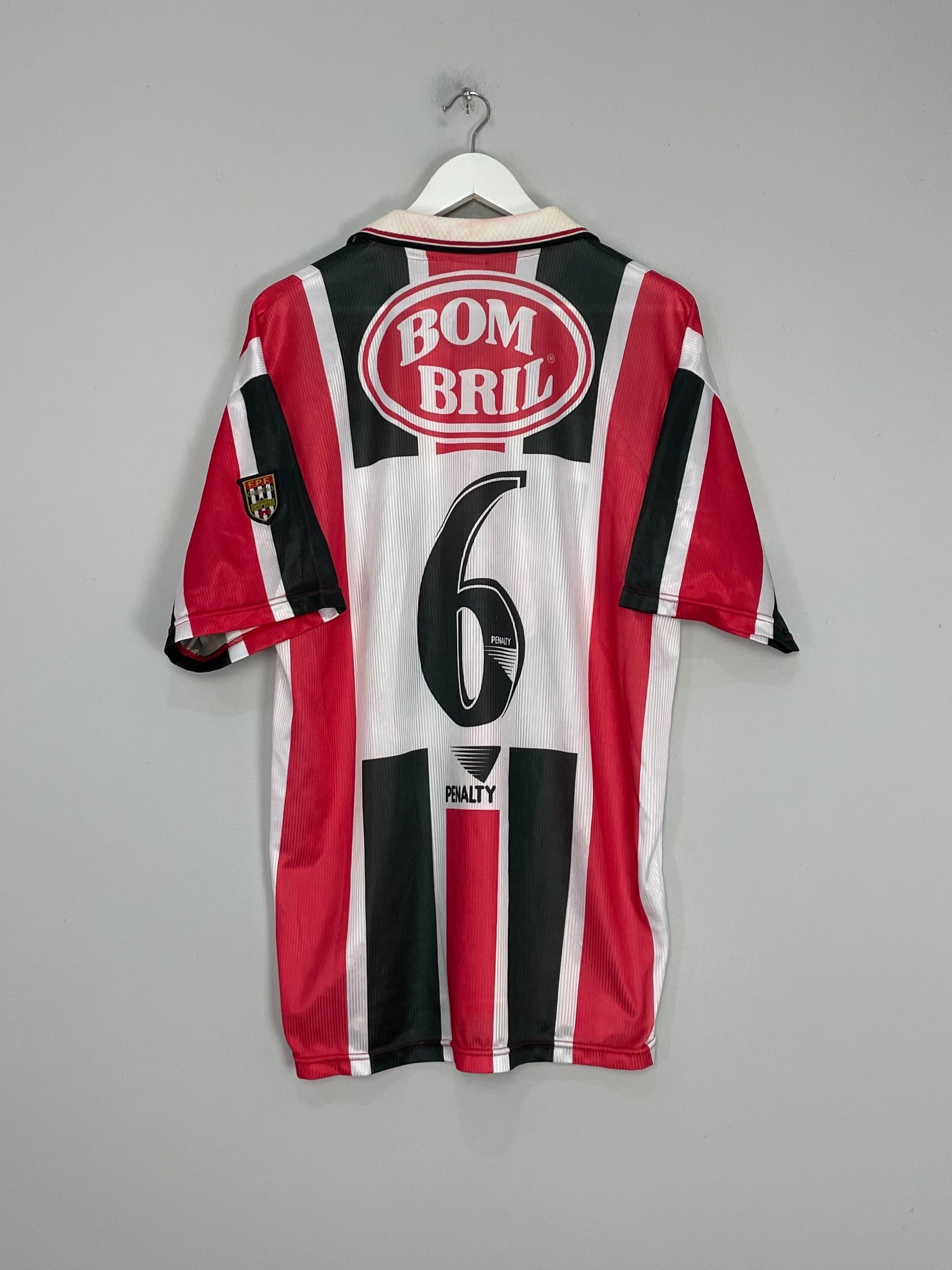 Shop 1997/99 SAO PAULO #6 AWAY SHIRT (L) PENALTY, classic football shirts, vintage football shirts & retro soccer jerseys at Cult Kits