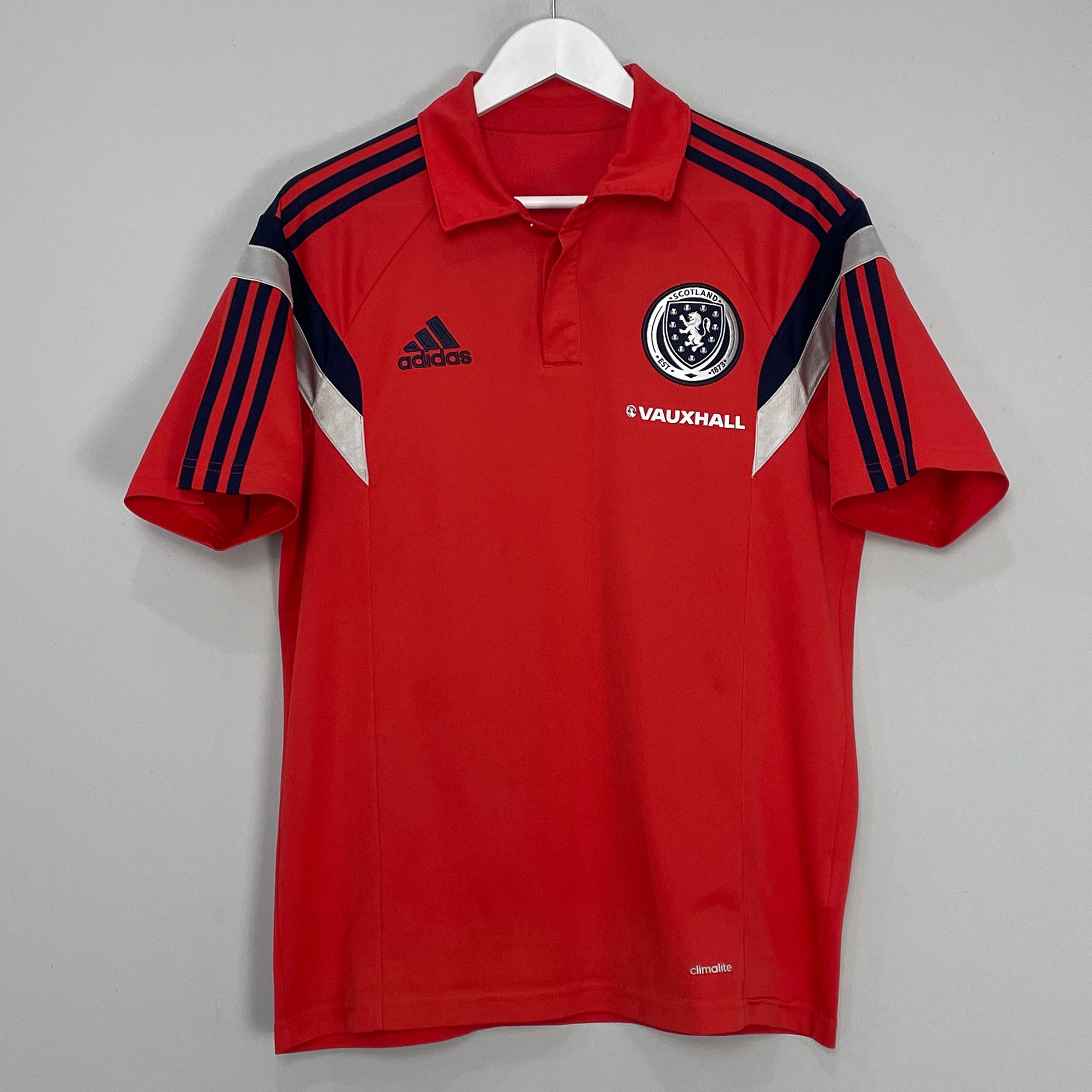 Shop 2014/15 SCOTLAND POLO SHIRT (M) ADIDAS, classic football shirts, vintage football shirts & retro soccer jerseys at Cult Kits