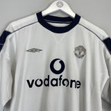 2000/01 MANCHESTER UNITED BECKHAM #7 AWAY SHIRT (M) UMBRO