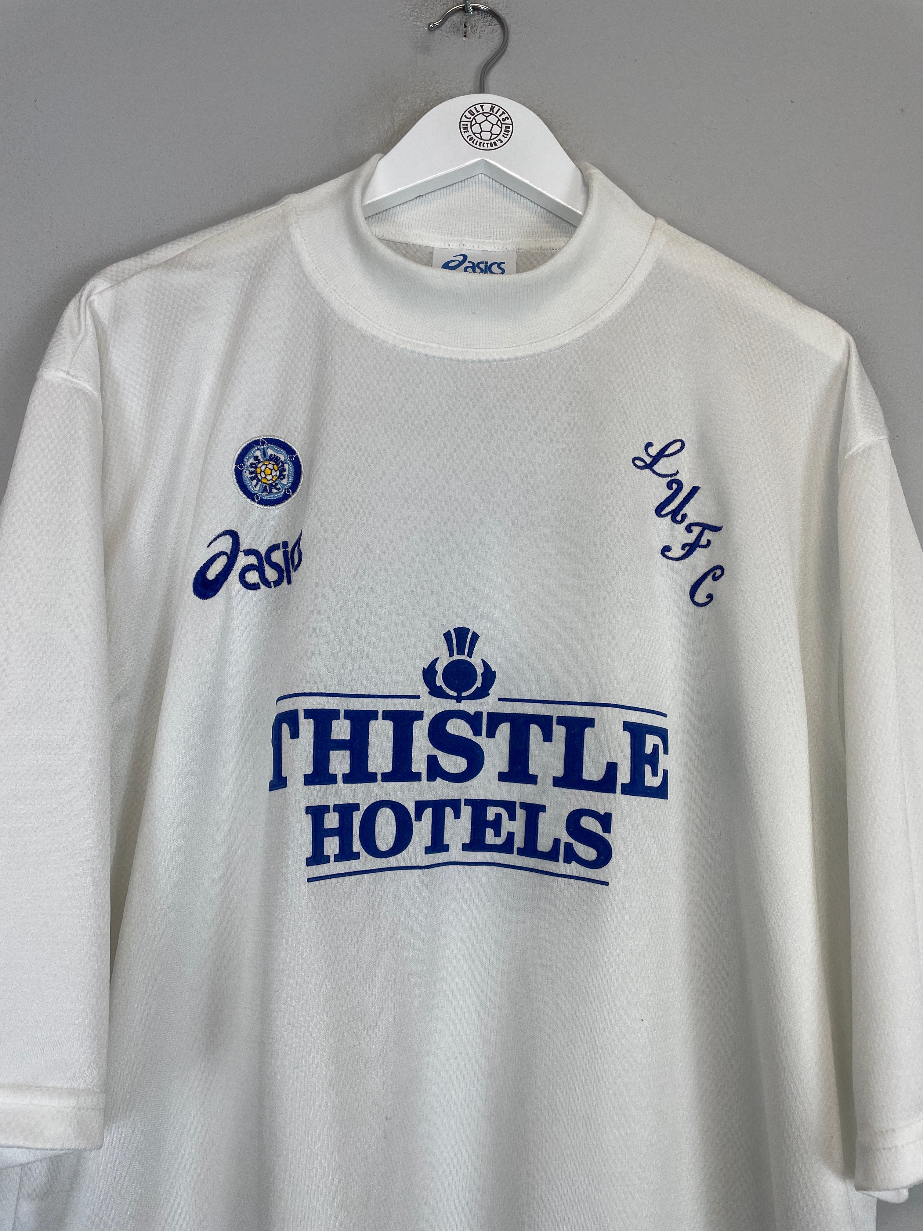 Shop 1995/96 LEEDS UNITED YEBOAH #21 HOME SHIRT (XXL) ASICS, classic football shirts, vintage football shirts & retro soccer jerseys at Cult Kits