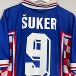 Shop 1998/01 CROATIA SUKER #9 AWAY SHIRT (L) LOTTO, classic football shirts, vintage football shirts & retro soccer jerseys at Cult Kits