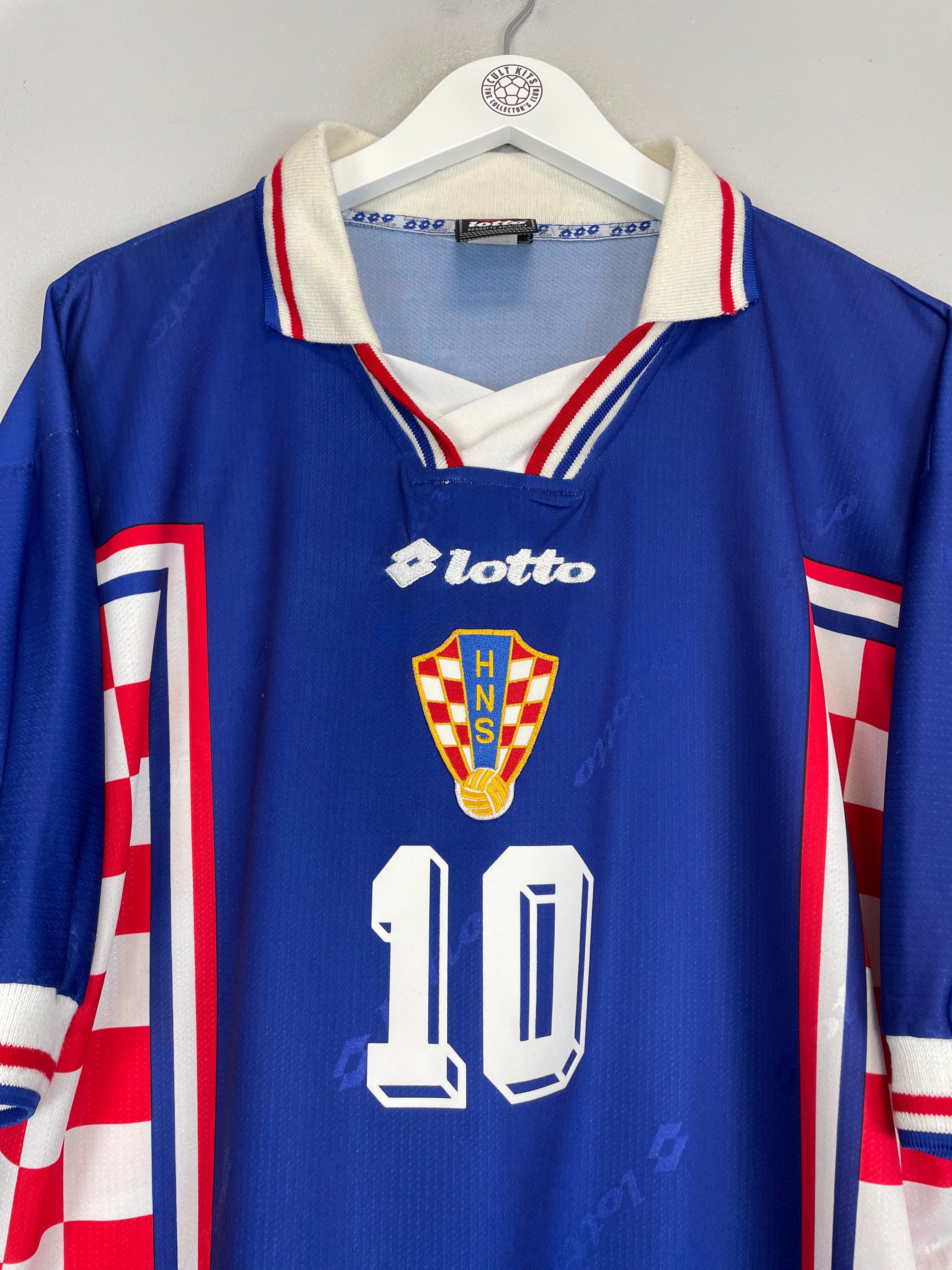 Shop 1998/01 CROATIA BOBAN #10 AWAY SHIRT (XL) LOTTO, classic football shirts, vintage football shirts & retro soccer jerseys at Cult Kits