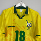1994 BRAZIL RONALDINHO #18 HOME SHIRT (XL) UMBRO