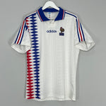 Shop 1994 FRANCE AWAY SHIRT (M) ADIDAS, classic football shirts, vintage football shirts & retro soccer jerseys at Cult Kits
