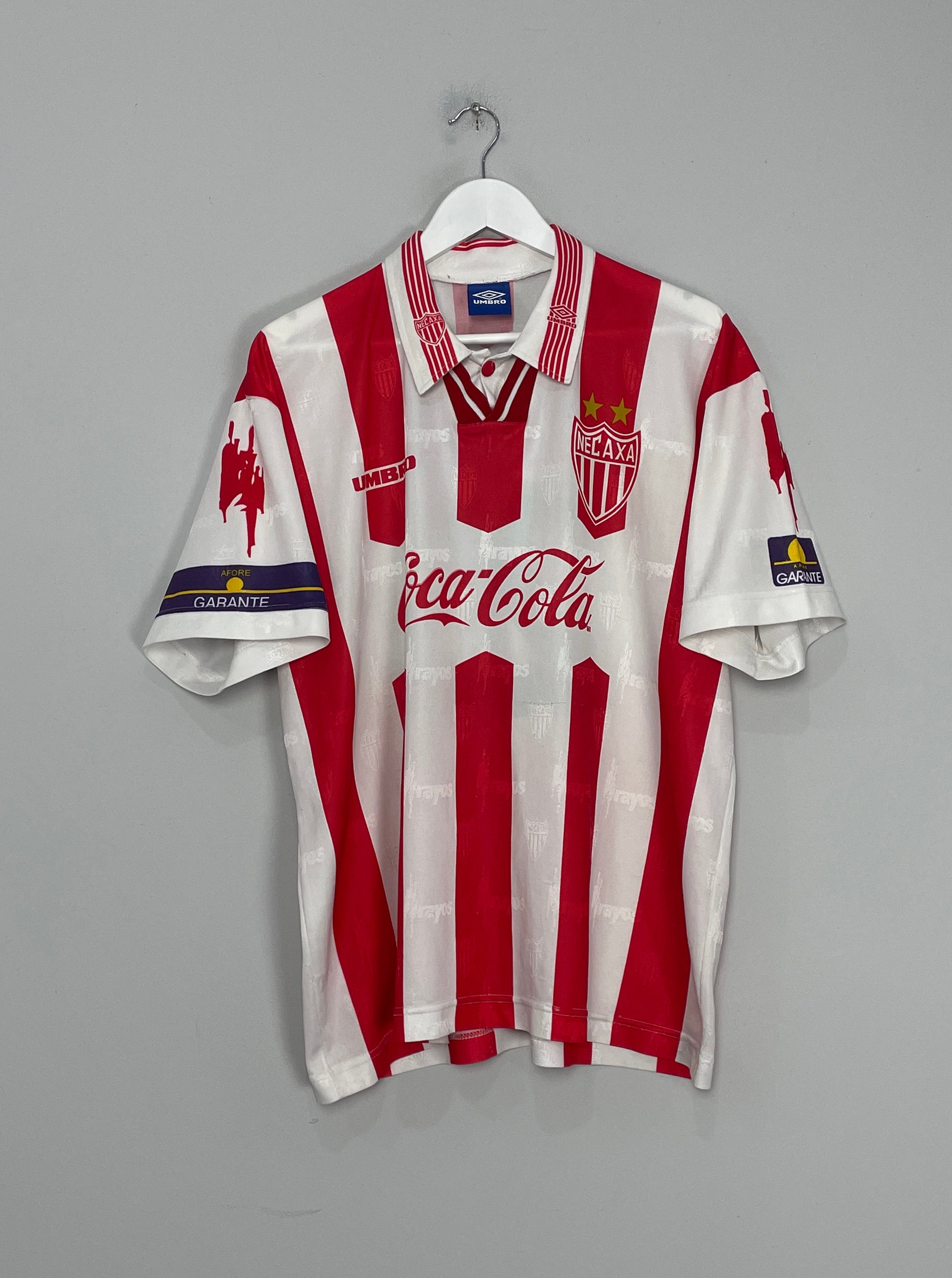 Shop 1997/98 NECAXA #20 HOME SHIRT (M) UMBRO, classic football shirts, vintage football shirts & retro soccer jerseys at Cult Kits