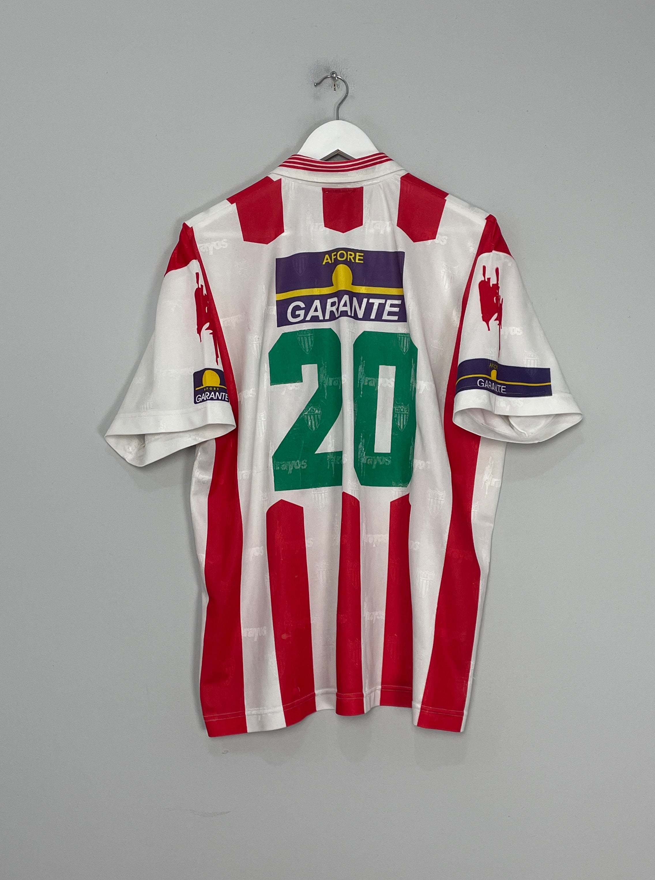 Shop 1997/98 NECAXA #20 HOME SHIRT (M) UMBRO, classic football shirts, vintage football shirts & retro soccer jerseys at Cult Kits