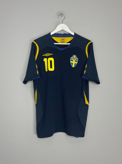 2008/09 SWEDEN IBRAHIMOVIC #10 AWAY SHIRT (L) UMBRO