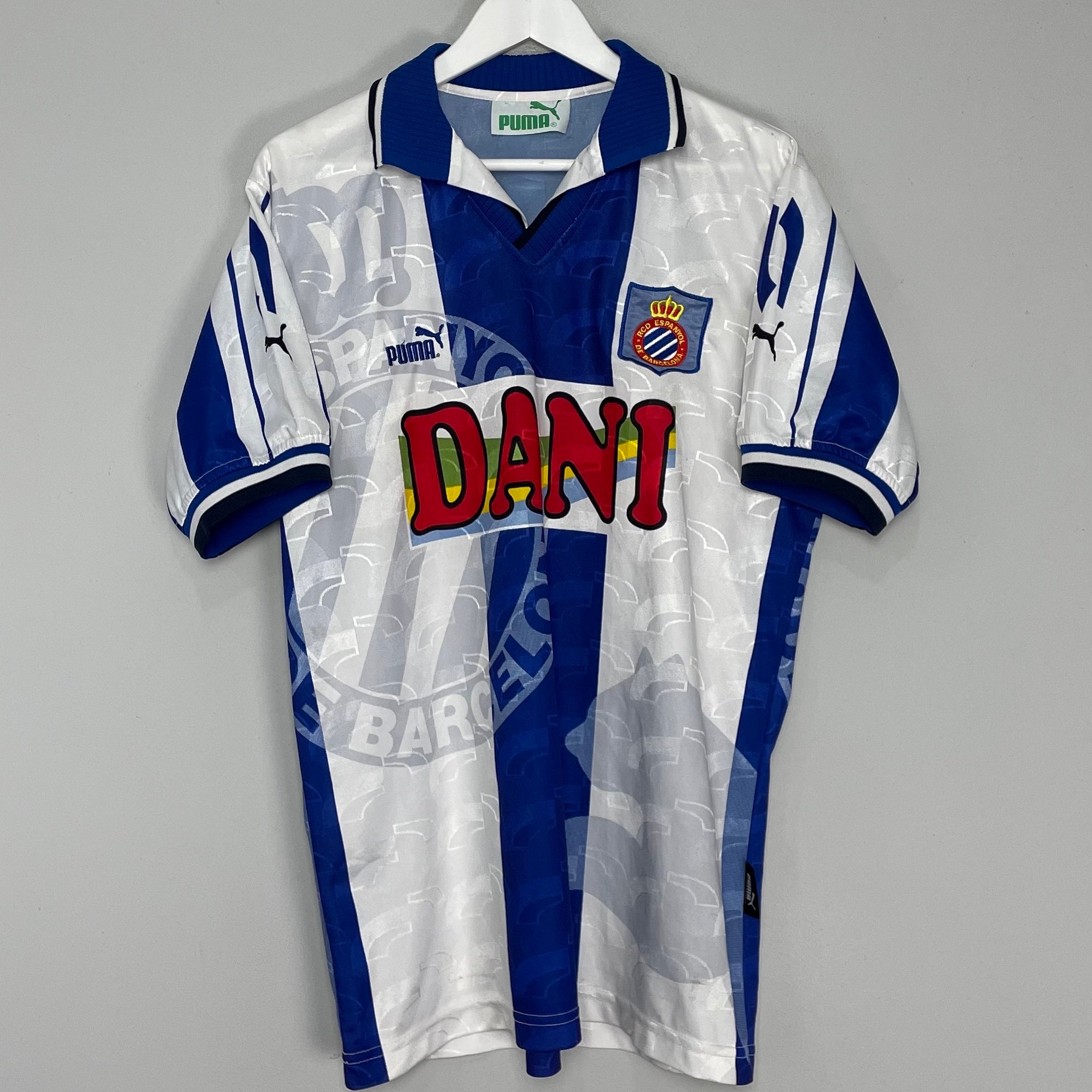Shop 1997/98 ESPANYOL HOME SHIRT (M) PUMA, classic football shirts, vintage football shirts & retro soccer jerseys at Cult Kits