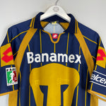 Shop 2003/04 UNAM PUMAS HOME SHIRT (M) LOTTO, classic football shirts, vintage football shirts & retro soccer jerseys at Cult Kits