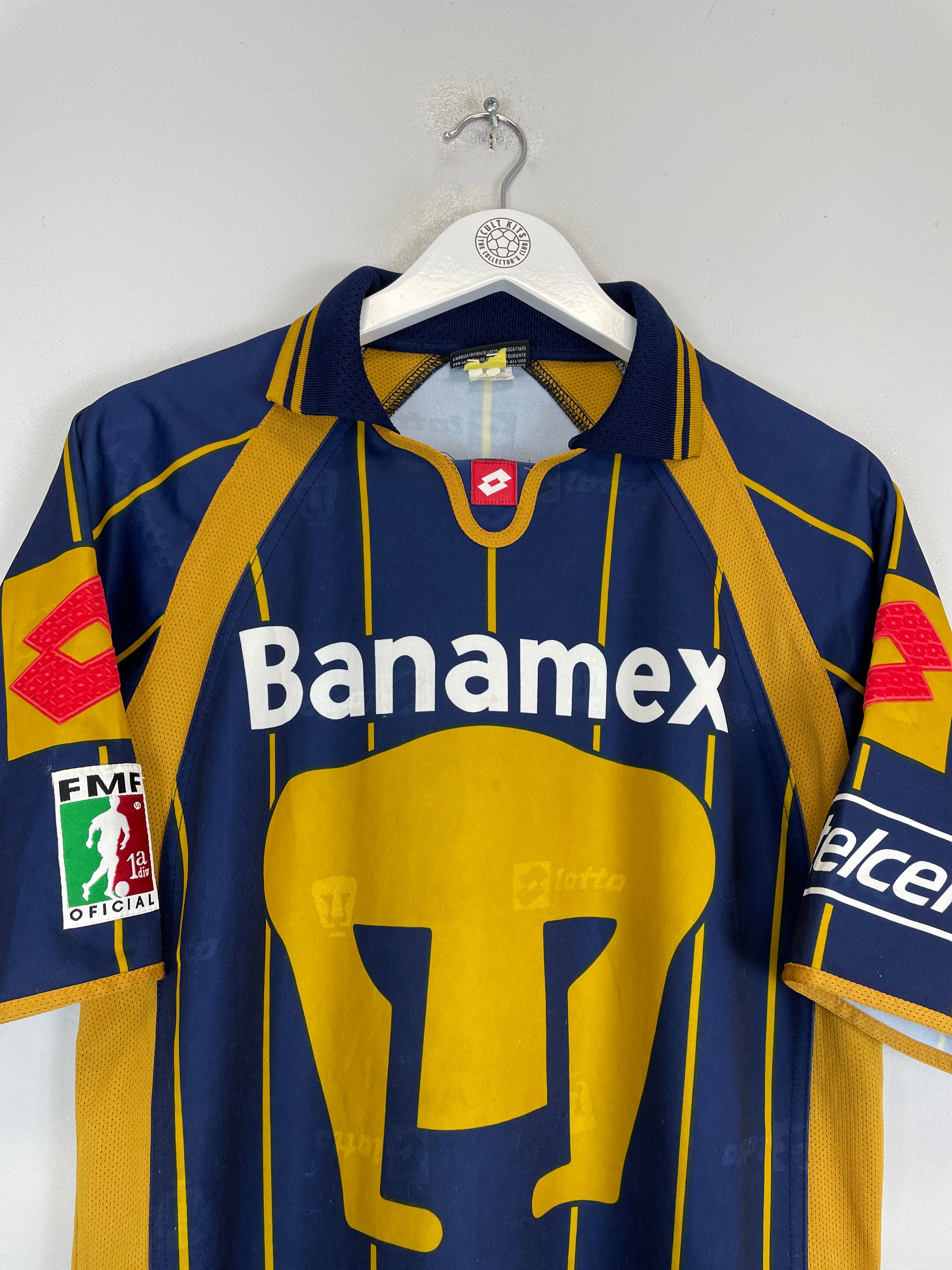 Shop 2003/04 UNAM PUMAS HOME SHIRT (M) LOTTO, classic football shirts, vintage football shirts & retro soccer jerseys at Cult Kits