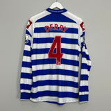 2012/13 QPR DERRY #4 *MATCH ISSUE + SIGNED* L/S HOME SHIRT (L) LOTTO
