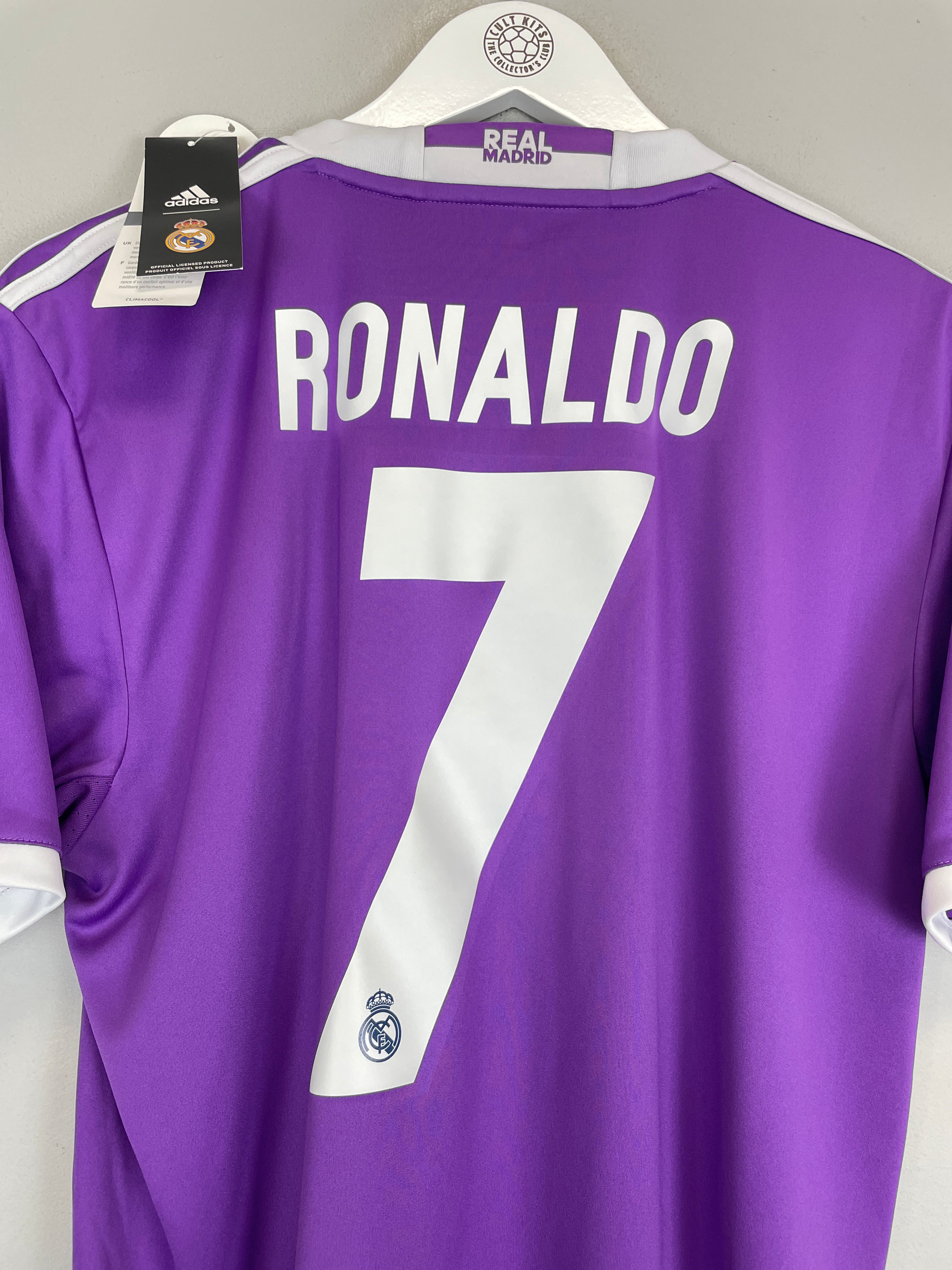 Shop 2016/17 REAL MADRID RONALDO #7 *BNWT* AWAY SHIRT (M) ADIDAS, classic football shirts, vintage football shirts & retro soccer jerseys at Cult Kits