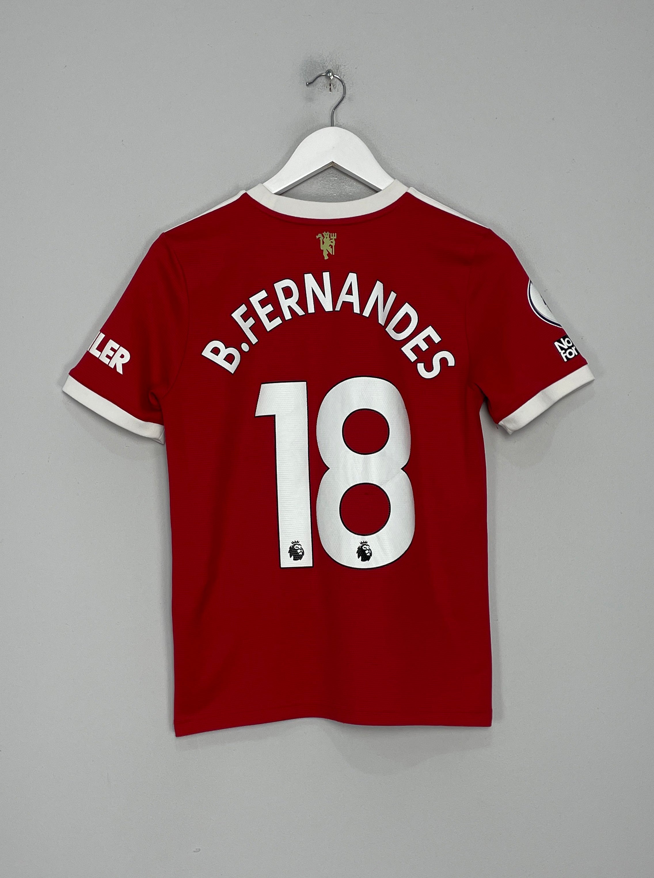Shop 2021/22 MANCHESTER UNITED B.FERNANDES #18 HOME SHIRT (L.KIDS) ADIDAS, classic football shirts, vintage football shirts & retro soccer jerseys at Cult Kits