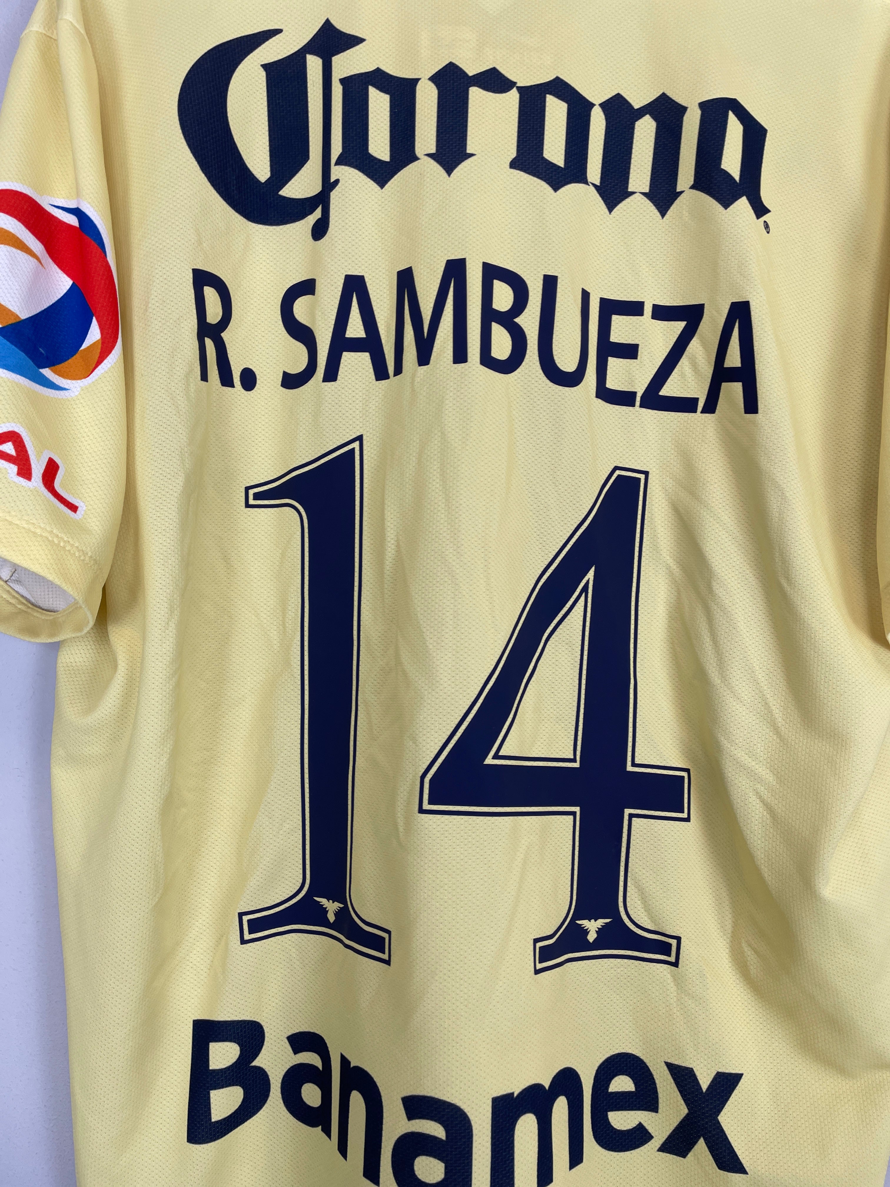 Shop 2014/15 CLUB AMERICA SAMBUEZA #14 HOME SHIRT (XL) NIKE, classic football shirts, vintage football shirts & retro soccer jerseys at Cult Kits
