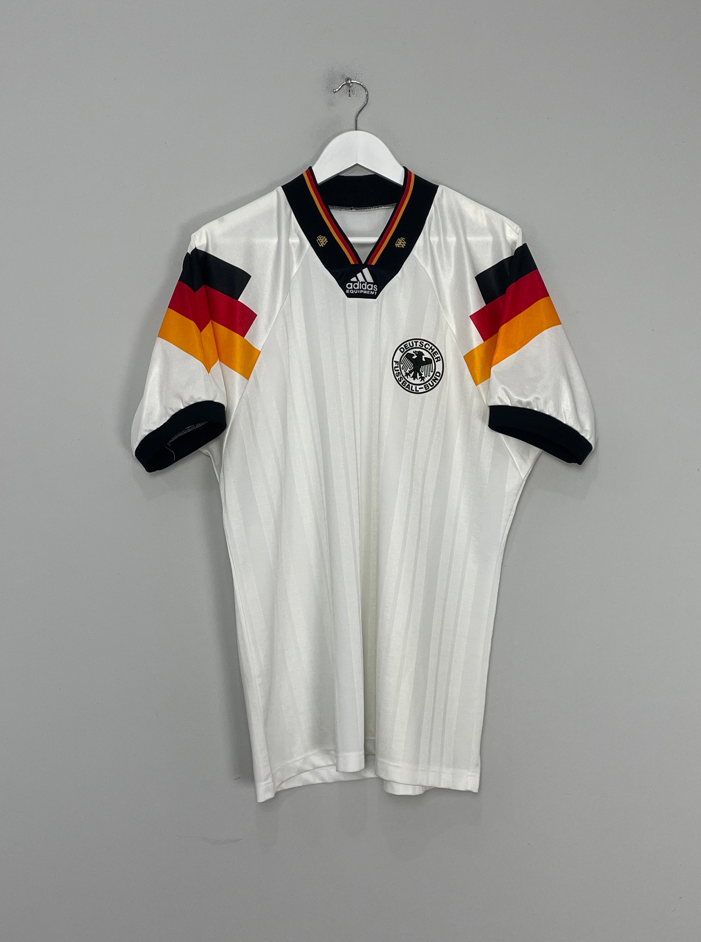 Shop 1992/94 GERMANY HOME SHIRT (L) ADIDAS, classic football shirts, vintage football shirts & retro soccer jerseys at Cult Kits