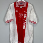 Shop 1996/97 AJAX LITMANEN #10 HOME SHIRT (XL) UMBRO, classic football shirts, vintage football shirts & retro soccer jerseys at Cult Kits