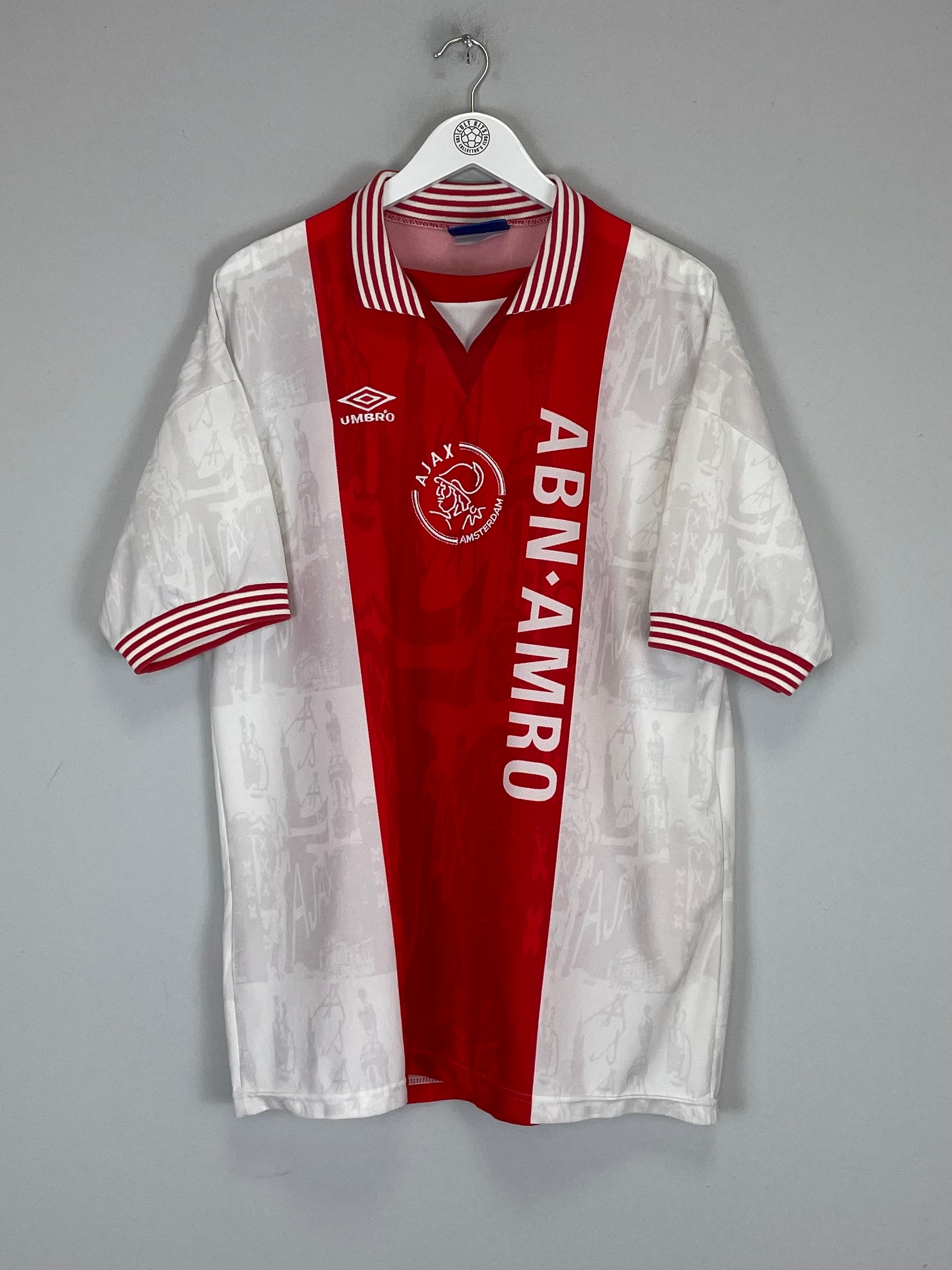Shop 1996/97 AJAX LITMANEN #10 HOME SHIRT (XL) UMBRO, classic football shirts, vintage football shirts & retro soccer jerseys at Cult Kits