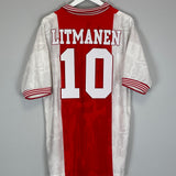 Shop 1996/97 AJAX LITMANEN #10 HOME SHIRT (XL) UMBRO, classic football shirts, vintage football shirts & retro soccer jerseys at Cult Kits