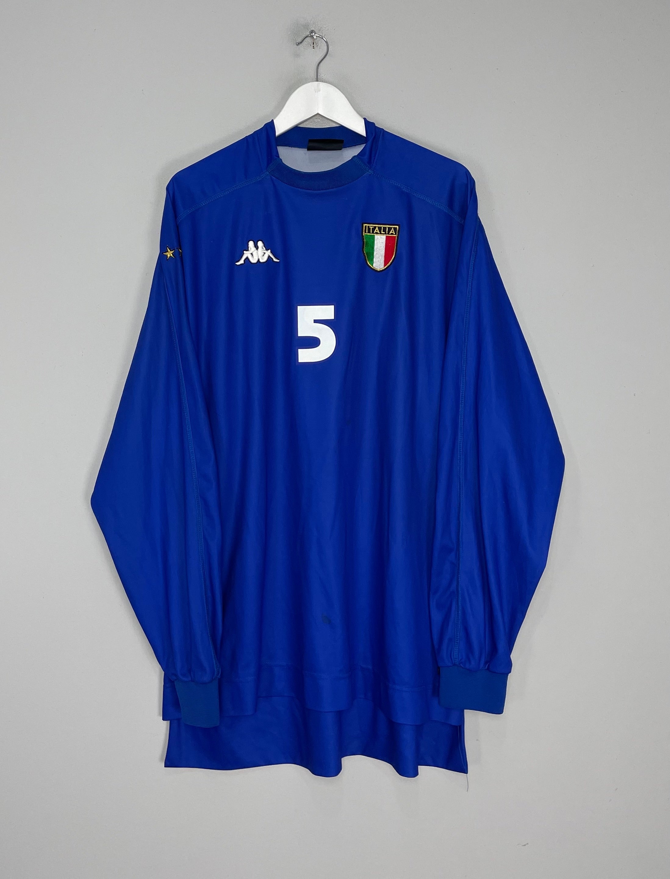 Shop 1998/99 ITALY #5 L/S HOME SHIRT (XXXL) KAPPA, classic football shirts, vintage football shirts & retro soccer jerseys at Cult Kits