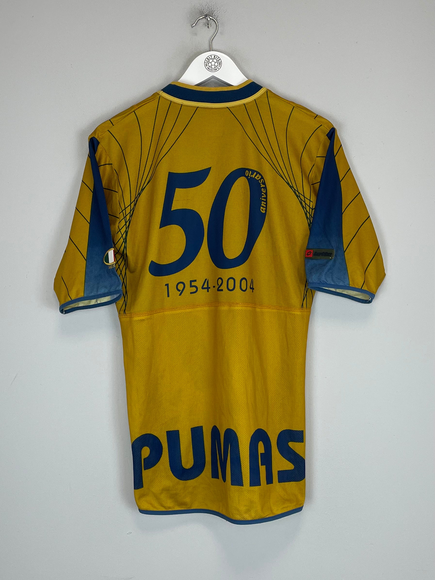 Shop 2003/04 UNAM PUMAS *50 YEARS* SPECIAL SHIRT (S) LOTTO, classic football shirts, vintage football shirts & retro soccer jerseys at Cult Kits