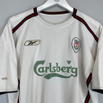 Shop 2003/05 LIVERPOOL HESKEY #8 AWAY SHIRT (L) REEBOK, classic football shirts, vintage football shirts & retro soccer jerseys at Cult Kits