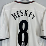 Shop 2003/05 LIVERPOOL HESKEY #8 AWAY SHIRT (L) REEBOK, classic football shirts, vintage football shirts & retro soccer jerseys at Cult Kits