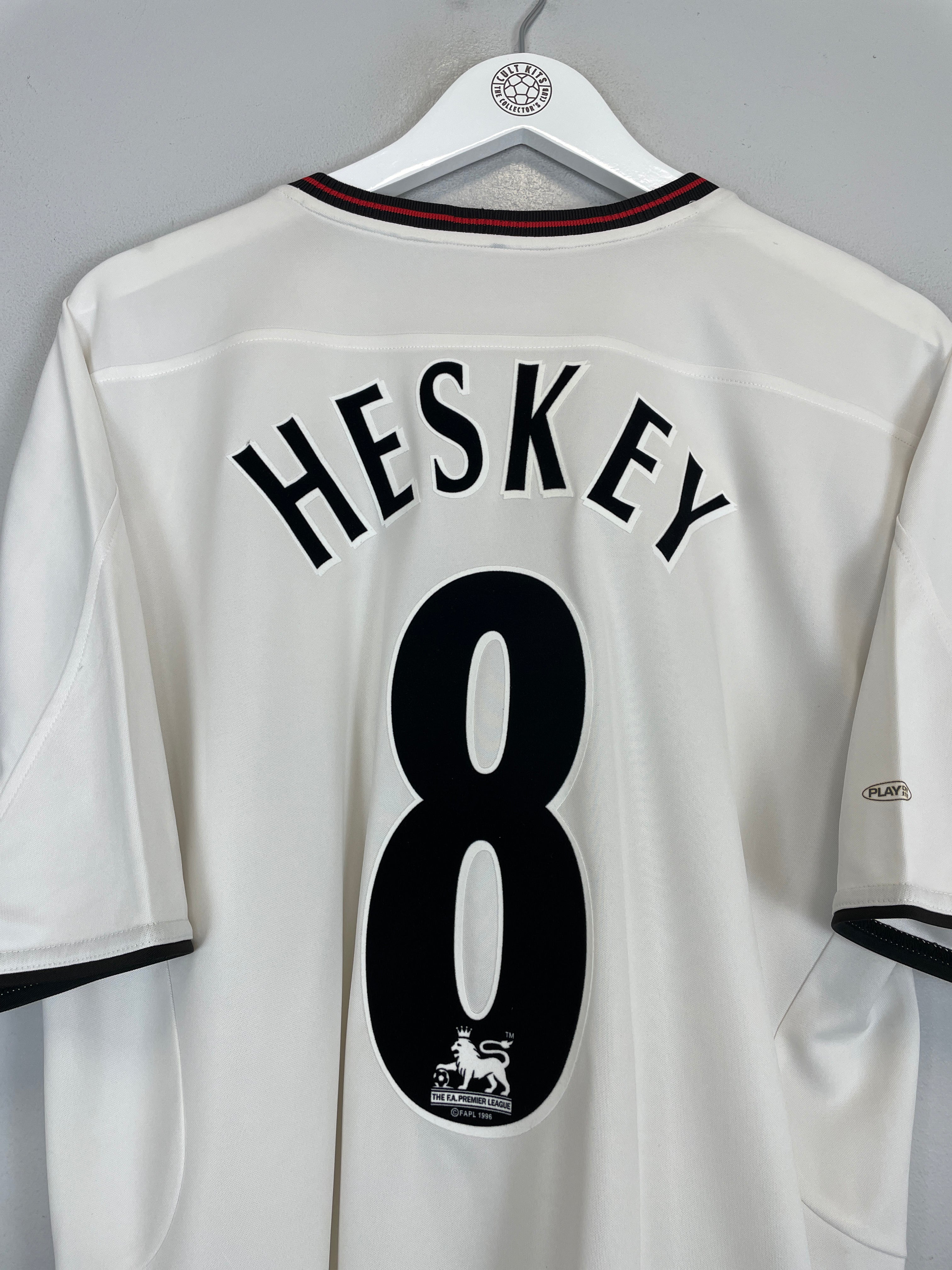 Shop 2003/05 LIVERPOOL HESKEY #8 AWAY SHIRT (L) REEBOK, classic football shirts, vintage football shirts & retro soccer jerseys at Cult Kits