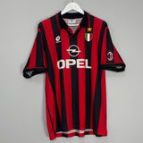 Shop 1996/97 AC MILAN HOME SHIRT (XL) LOTTO, classic football shirts, vintage football shirts & retro soccer jerseys at Cult Kits