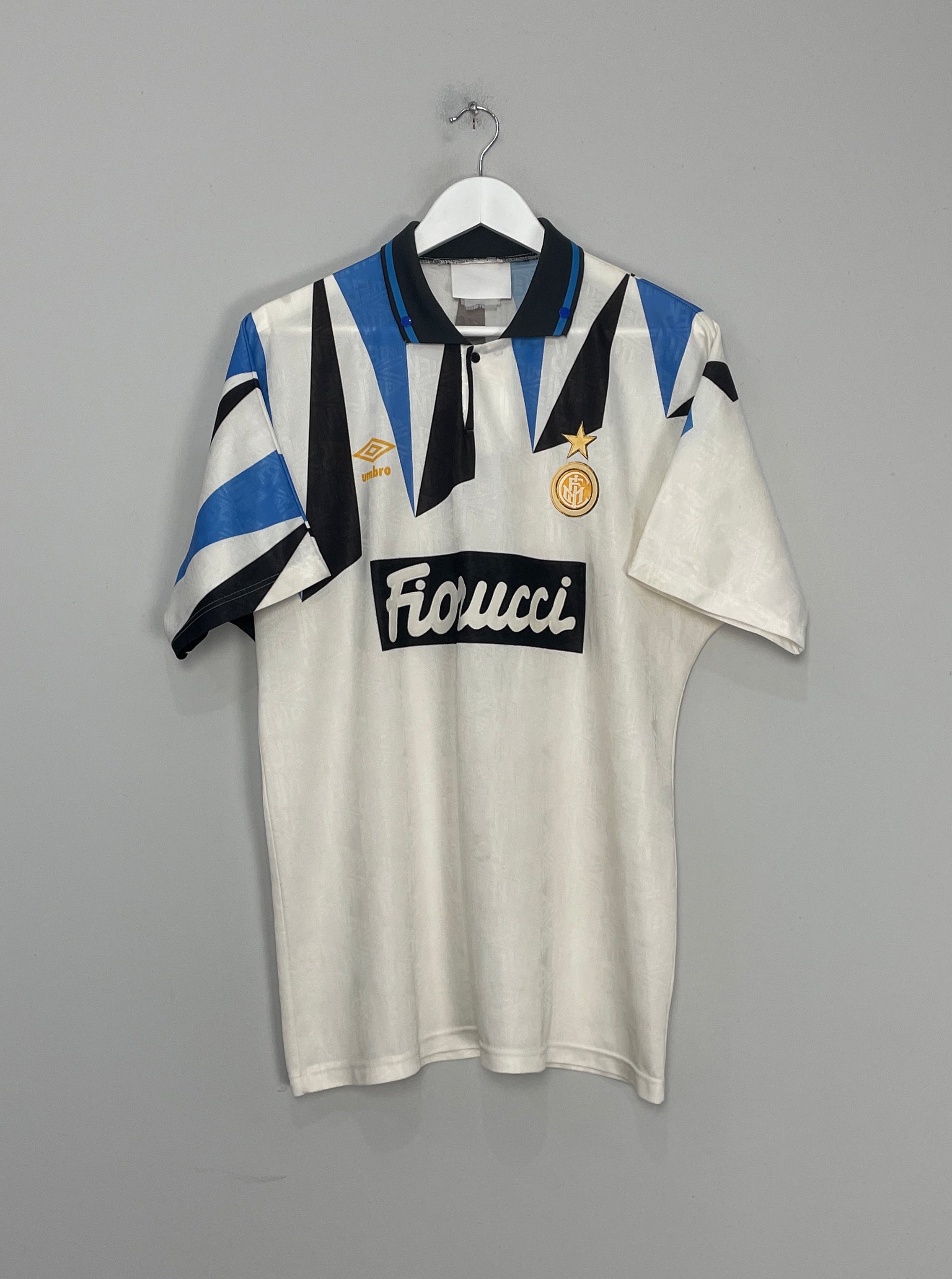 Shop 1992/93 INTER MILAN AWAY SHIRT (L) UMBRO, classic football shirts, vintage football shirts & retro soccer jerseys at Cult Kits