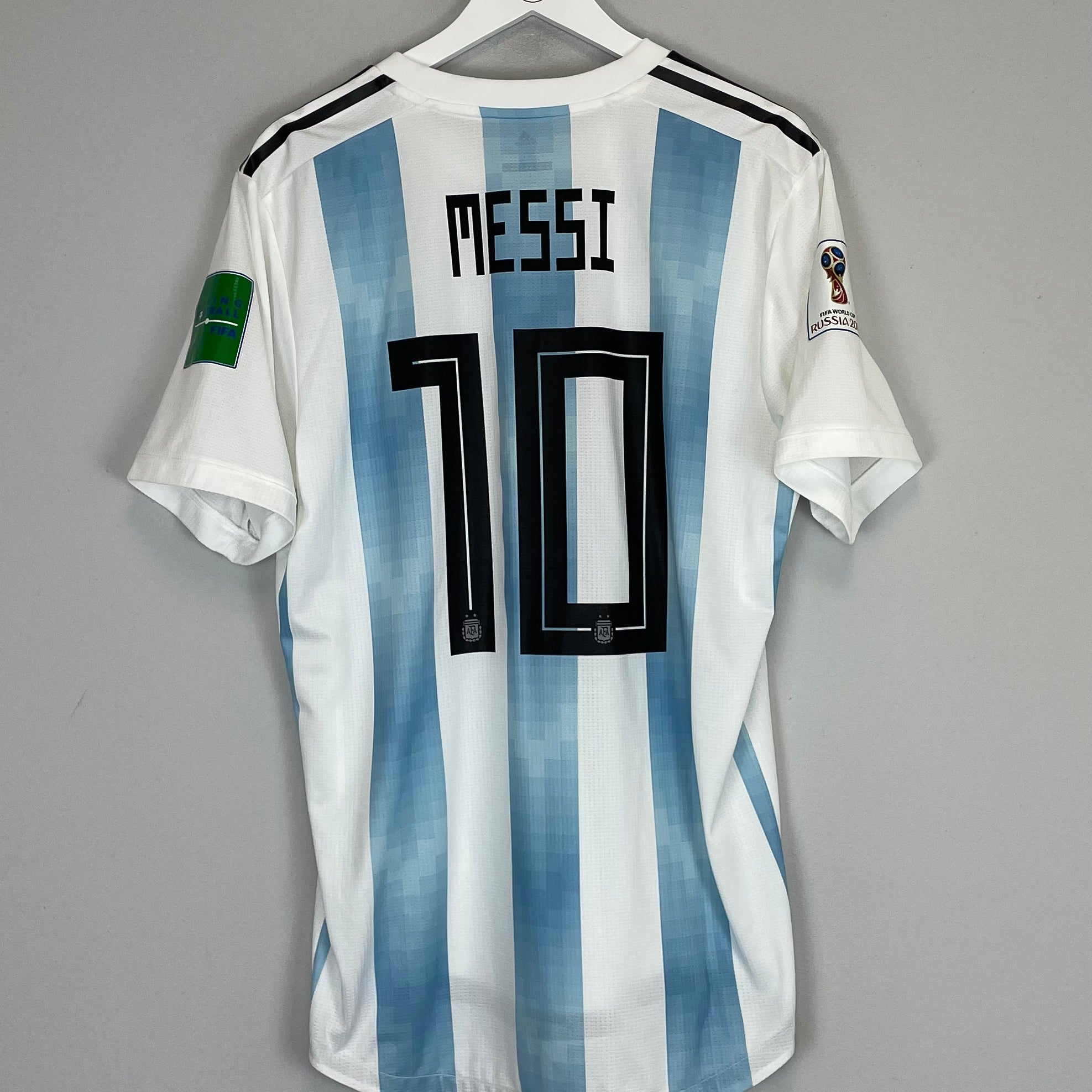 Shop 2018/19 ARGENTINA MESSI #10 *AUTHENTIC* HOME SHIRT (XL) ADIDAS, classic football shirts, vintage football shirts & retro soccer jerseys at Cult Kits