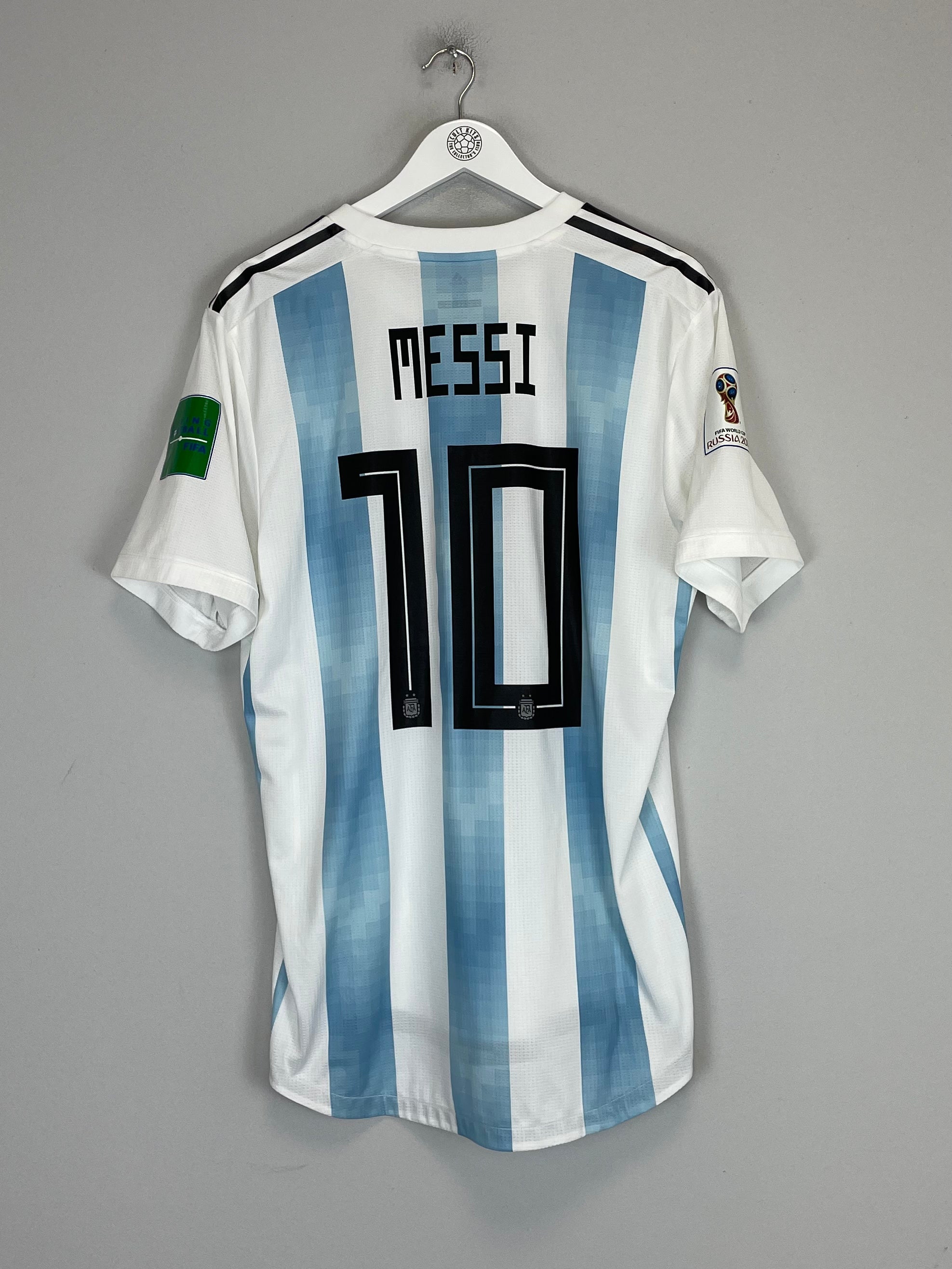 Shop 2018/19 ARGENTINA MESSI #10 *AUTHENTIC* HOME SHIRT (XL) ADIDAS, classic football shirts, vintage football shirts & retro soccer jerseys at Cult Kits