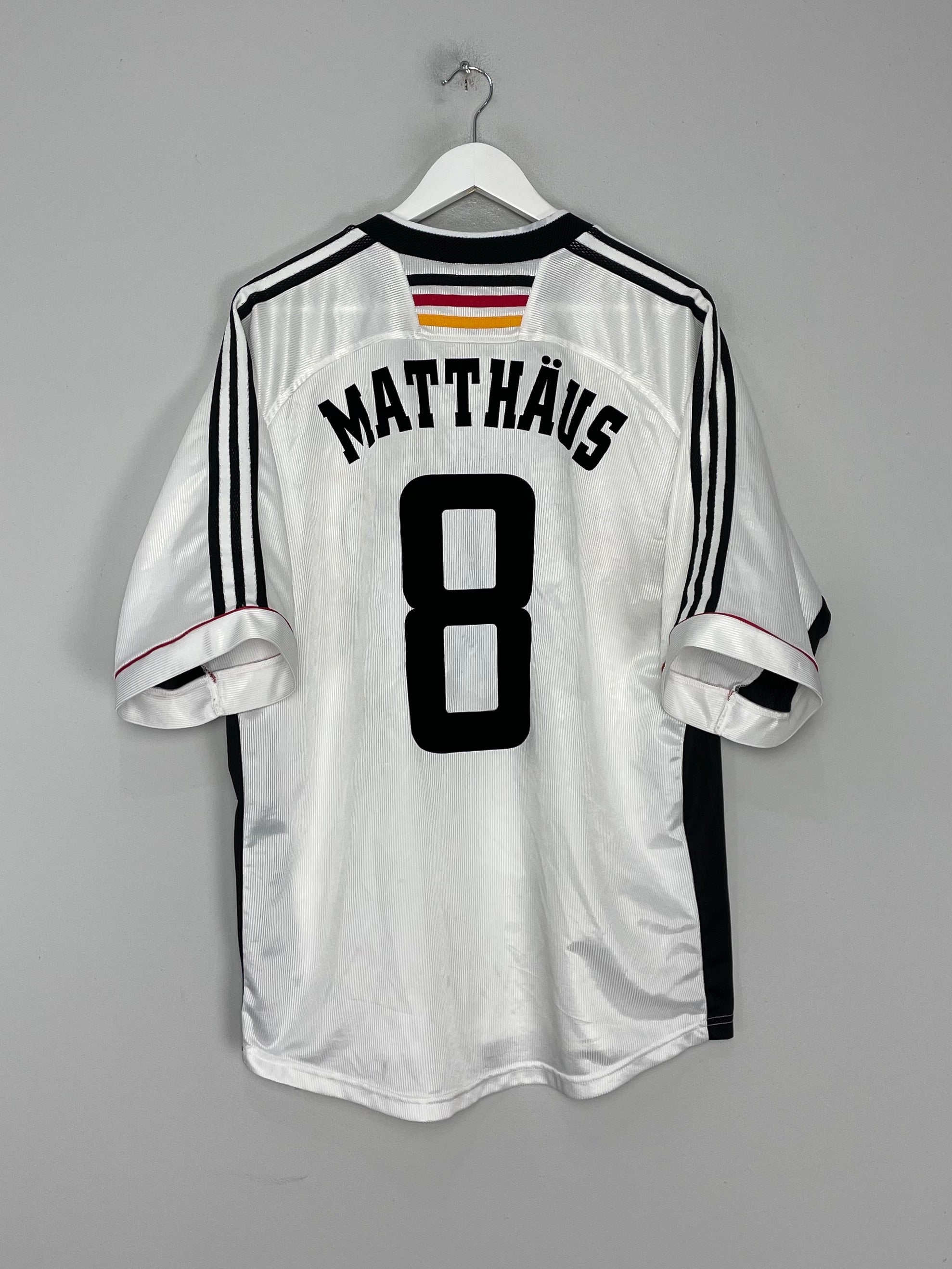 Shop 1998/00 GERMANY MATTHAUS #8 HOME SHIRT (XL) ADIDAS, classic football shirts, vintage football shirts & retro soccer jerseys at Cult Kits