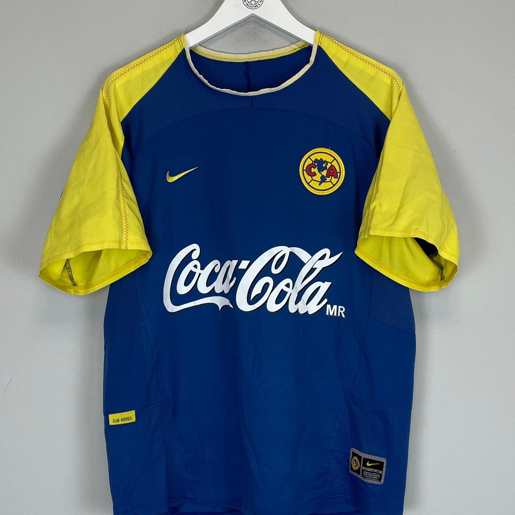 Shop 2003/04 CLUB AMERICA H.CASTILLO #7 AWAY SHIRT (M) NIKE, classic football shirts, vintage football shirts & retro soccer jerseys at Cult Kits