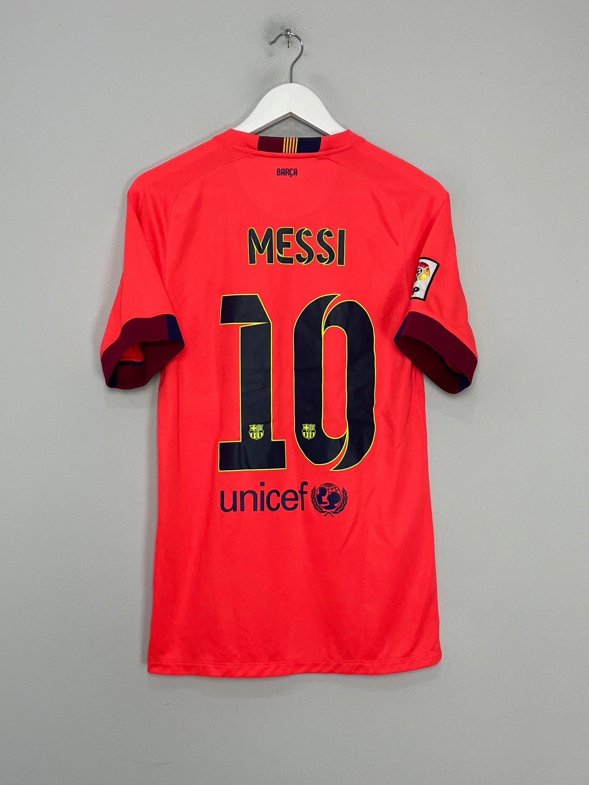 Shop 2014/15 BARCELONA MESSI #10 AWAY SHIRT (S) NIKE, classic football shirts, vintage football shirts & retro soccer jerseys at Cult Kits