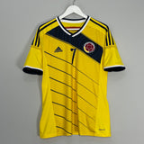 Shop 2014/15 COLOMBIA WAKA WAKA #7 HOME SHIRT (M) ADIDAS, classic football shirts, vintage football shirts & retro soccer jerseys at Cult Kits