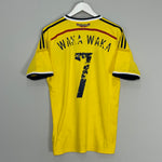 Shop 2014/15 COLOMBIA WAKA WAKA #7 HOME SHIRT (M) ADIDAS, classic football shirts, vintage football shirts & retro soccer jerseys at Cult Kits