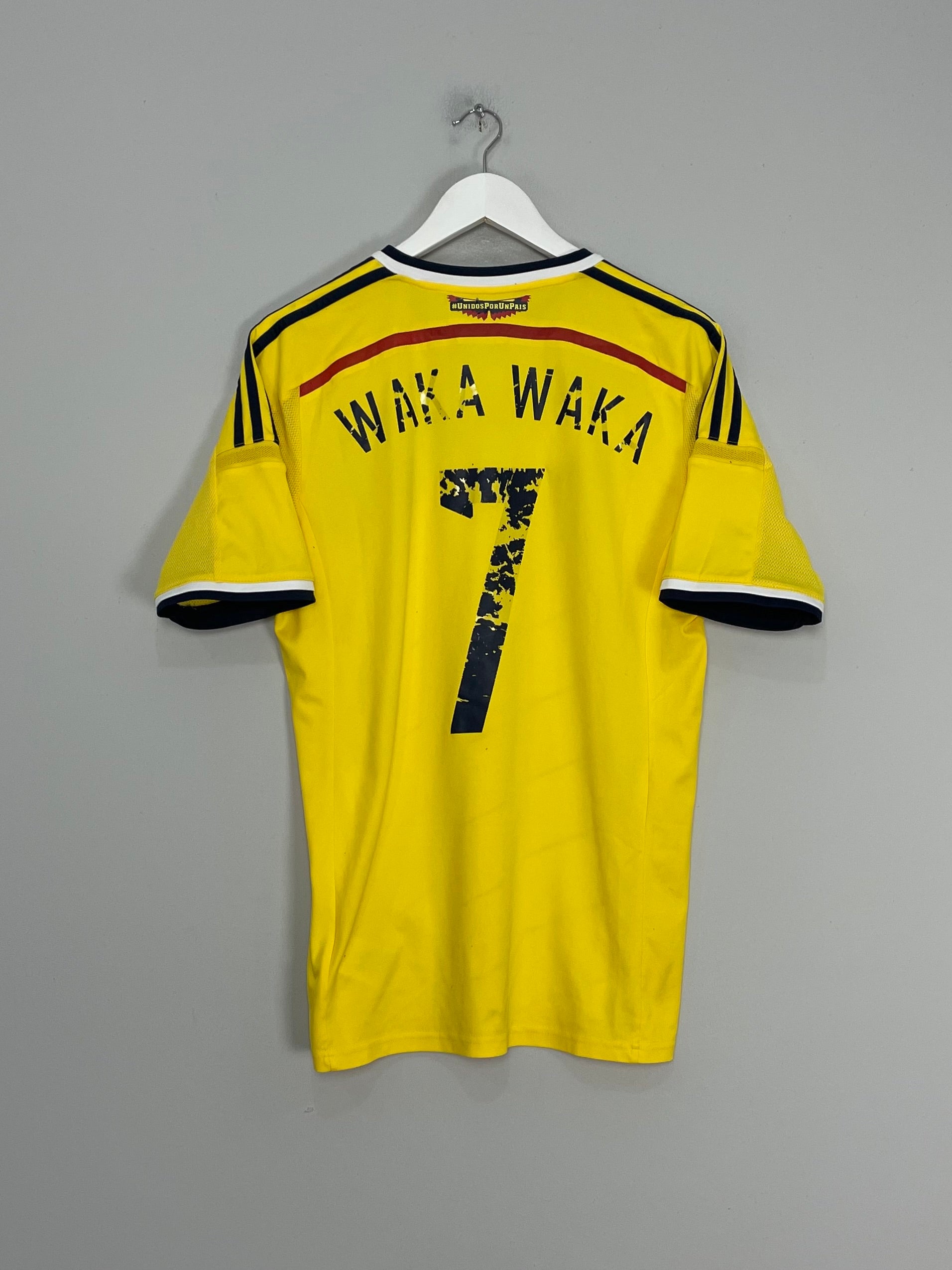 Shop 2014/15 COLOMBIA WAKA WAKA #7 HOME SHIRT (M) ADIDAS, classic football shirts, vintage football shirts & retro soccer jerseys at Cult Kits