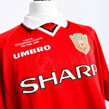 1999 MANCHESTER UNITED COLE #9 *MATCH PREPARED *CHAMPIONS LEAGUE FINAL* HOME SHIRT (XL) UMBRO