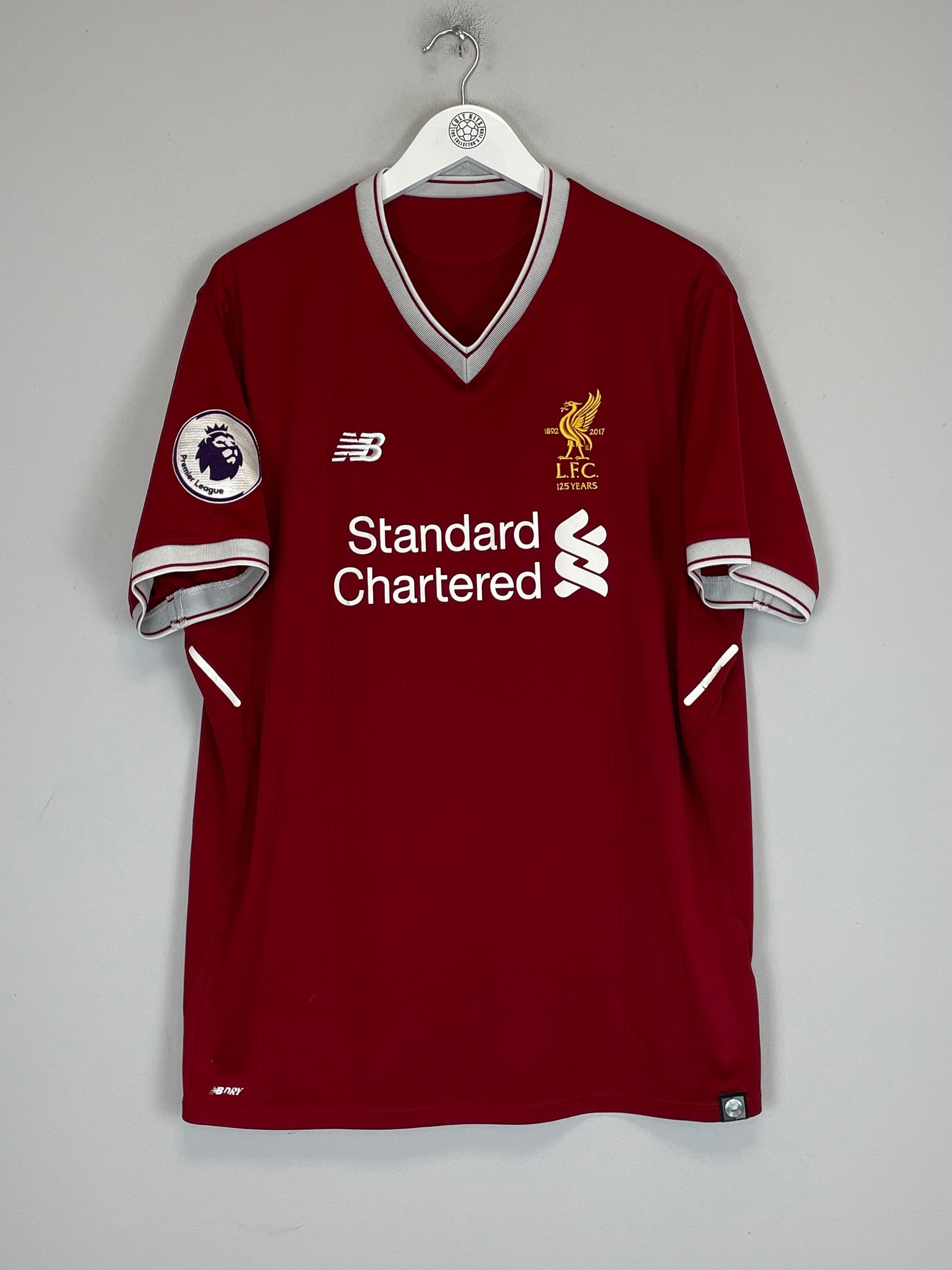 Shop 2017/18 LIVERPOOL VIRGIL #4 *125 YEARS* HOME SHIRT (L) NEW BALANCE, classic football shirts, vintage football shirts & retro soccer jerseys at Cult Kits