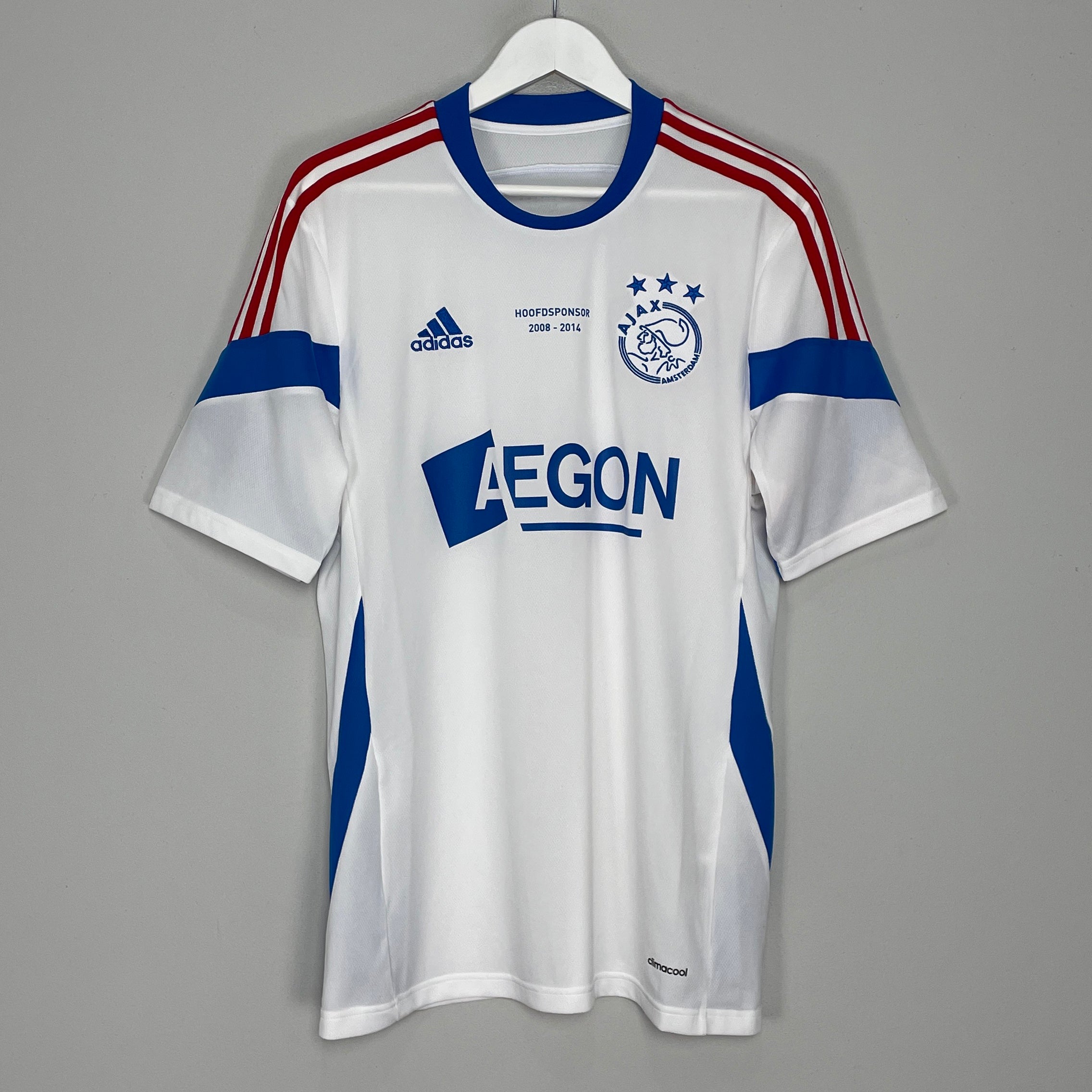 Shop 2014/15 AJAX 'HOOFDSPONSOR' TRAINING SHIRT (L) ADIDAS, classic football shirts, vintage football shirts & retro soccer jerseys at Cult Kits