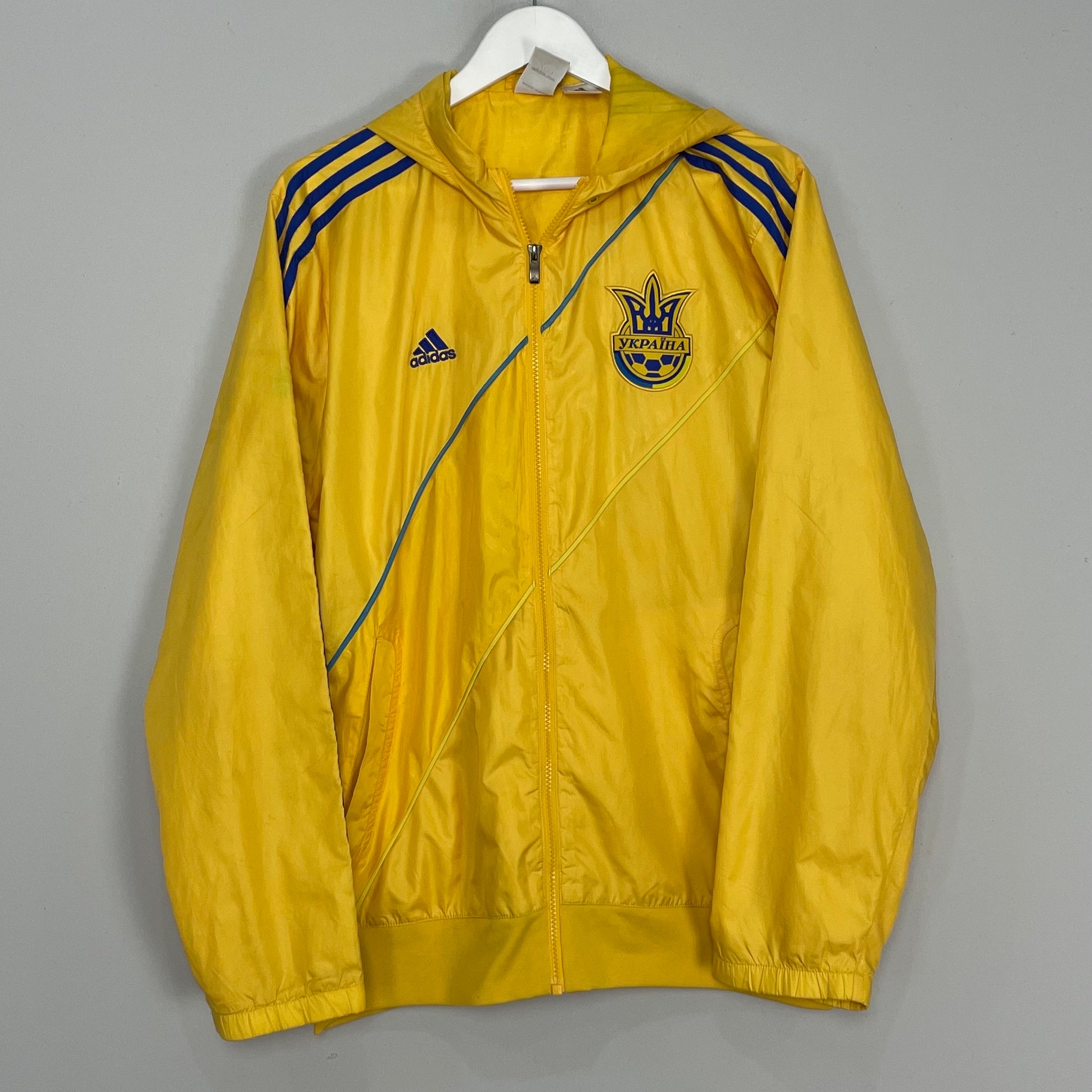Shop 2012/13 UKRAINE TRACK JACKET (M) ADIDAS, classic football shirts, vintage football shirts & retro soccer jerseys at Cult Kits