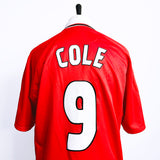 1999 MANCHESTER UNITED COLE #9 *MATCH PREPARED *CHAMPIONS LEAGUE FINAL* HOME SHIRT (XL) UMBRO