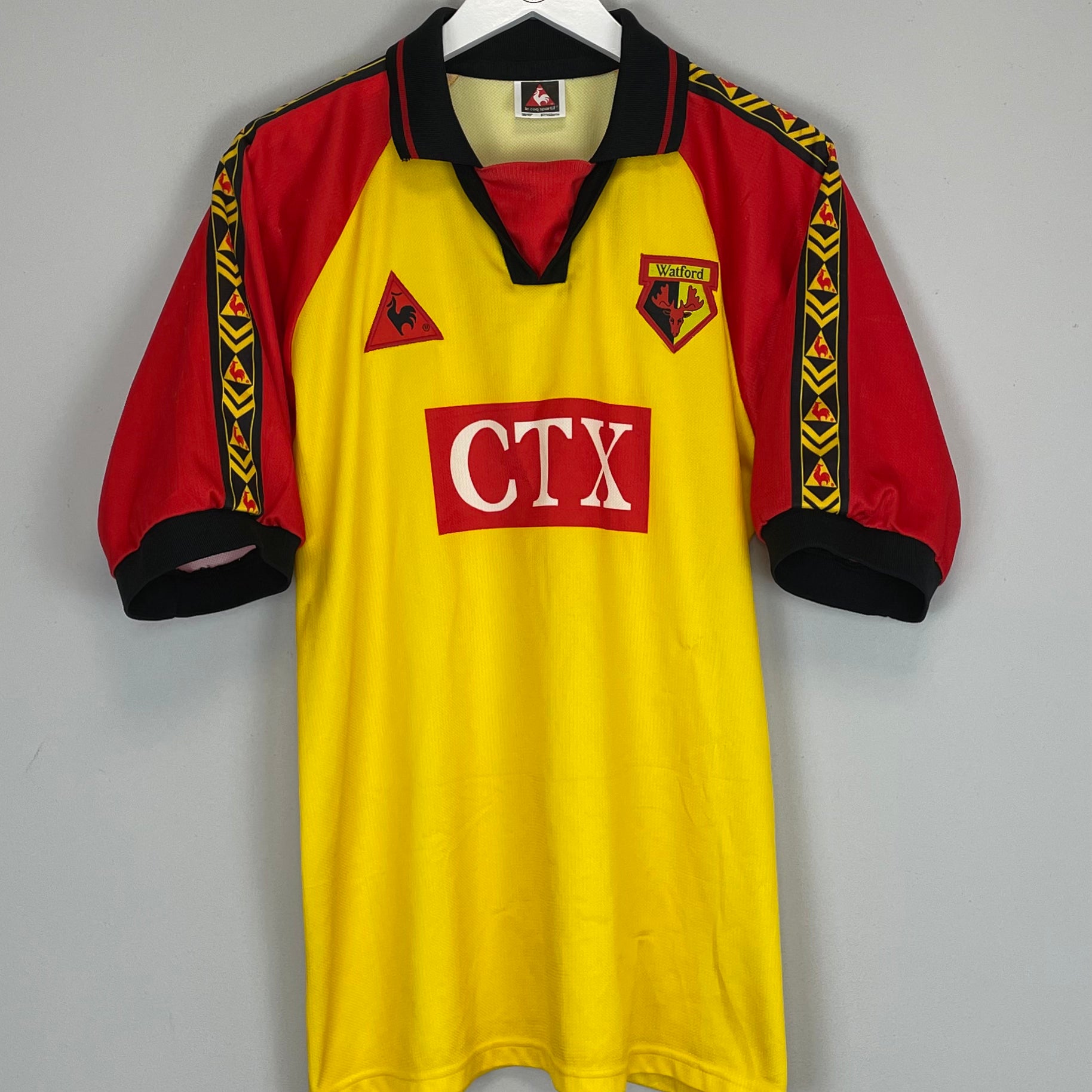 Shop 1998/99 WATFORD HOME SHIRT (M) LE COQ, classic football shirts, vintage football shirts & retro soccer jerseys at Cult Kits