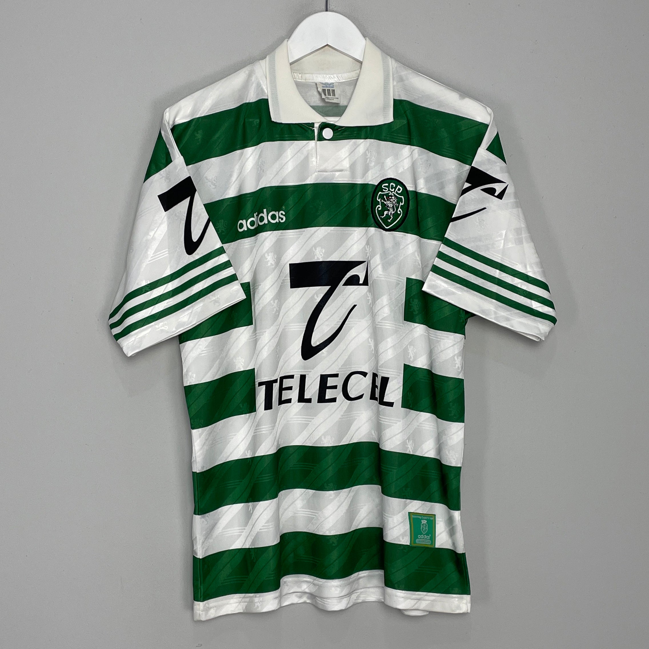 Shop 1996/98 SPORTING LISBON HOME SHIRT (M) ADIDAS, classic football shirts, vintage football shirts & retro soccer jerseys at Cult Kits
