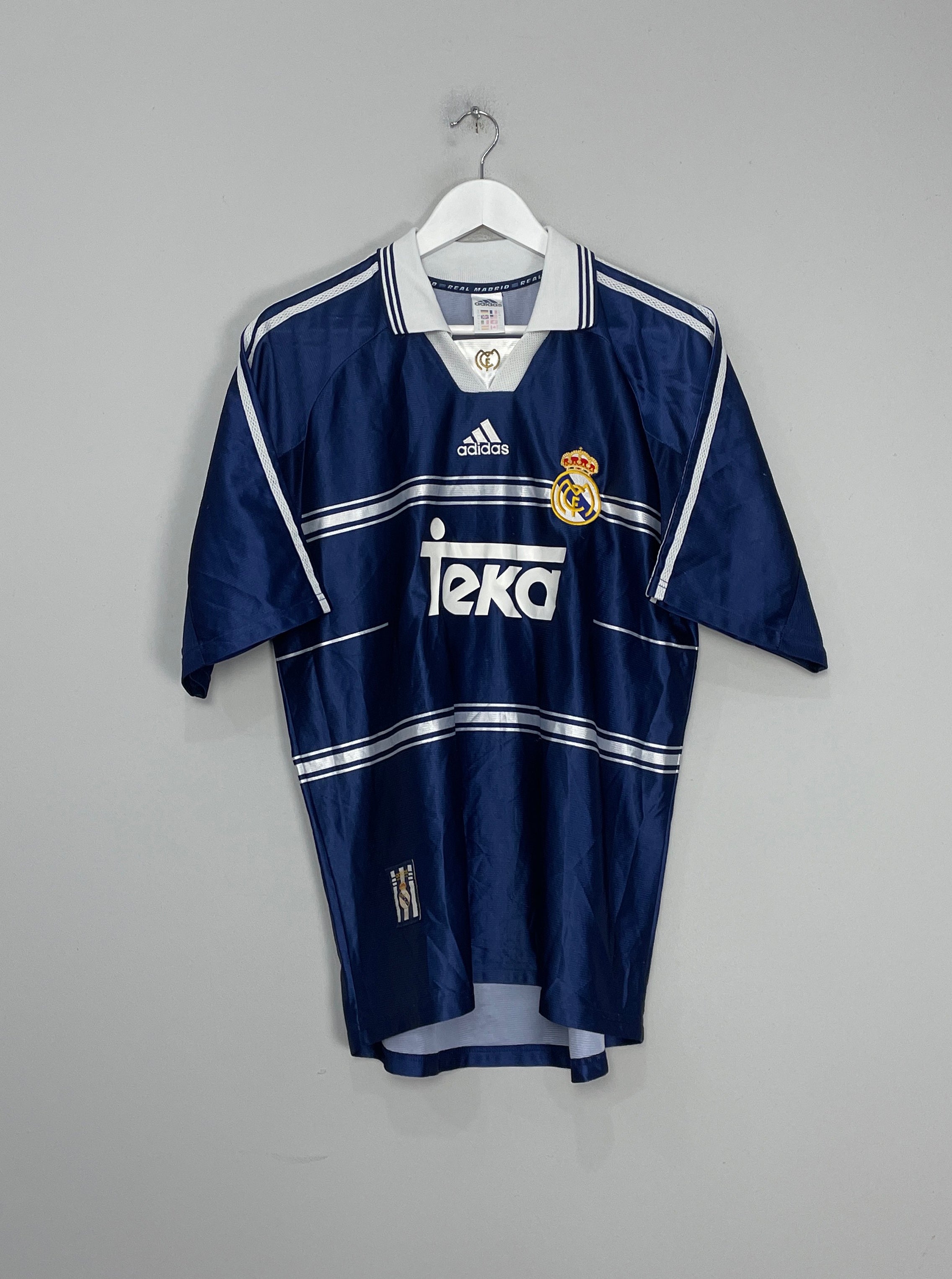 Shop 1998/99 REAL MADRID AWAY SHIRT (M) ADIDAS, classic football shirts, vintage football shirts & retro soccer jerseys at Cult Kits