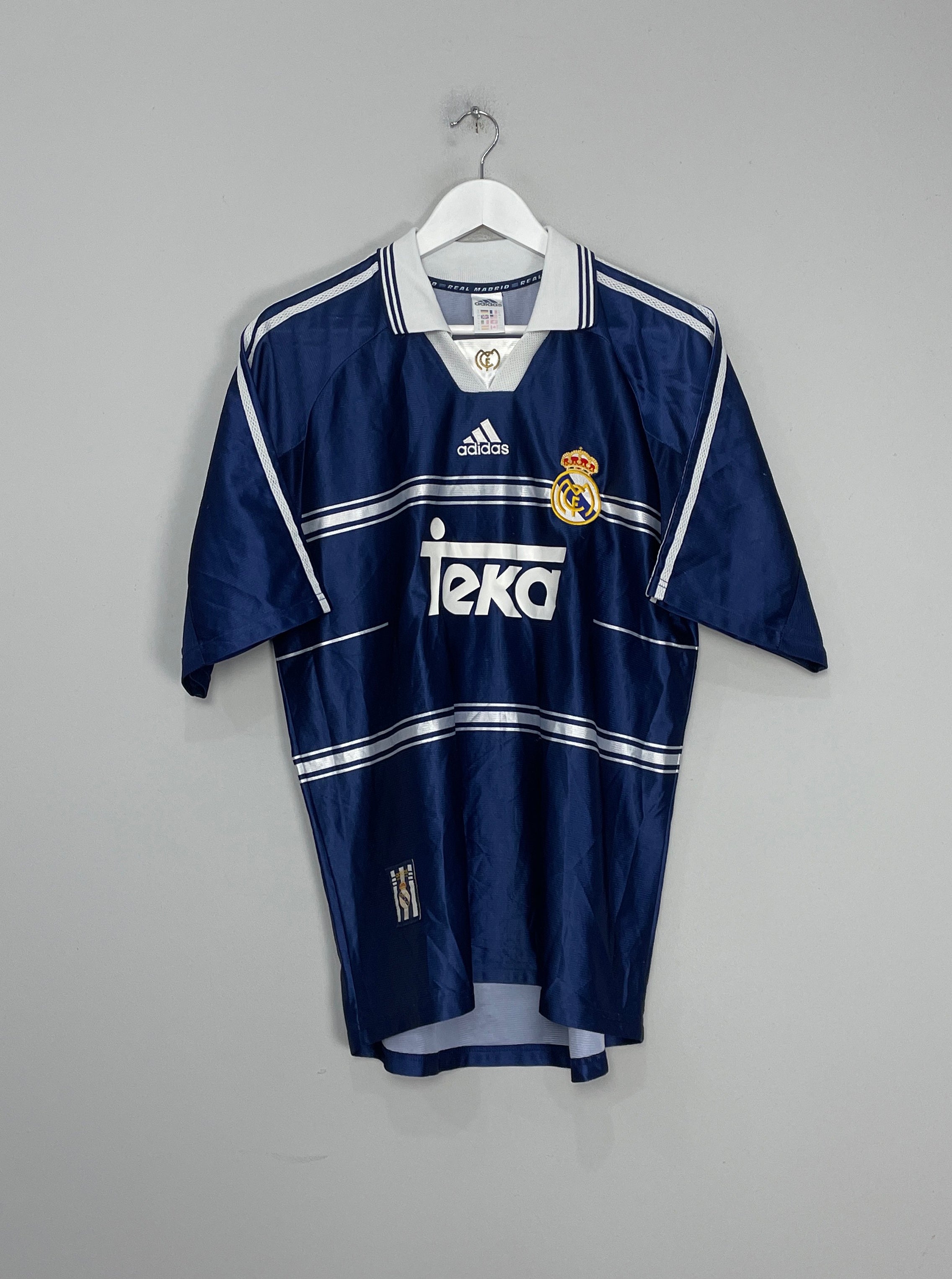 Shop 1998/99 REAL MADRID AWAY SHIRT (M) ADIDAS, classic football shirts, vintage football shirts & retro soccer jerseys at Cult Kits